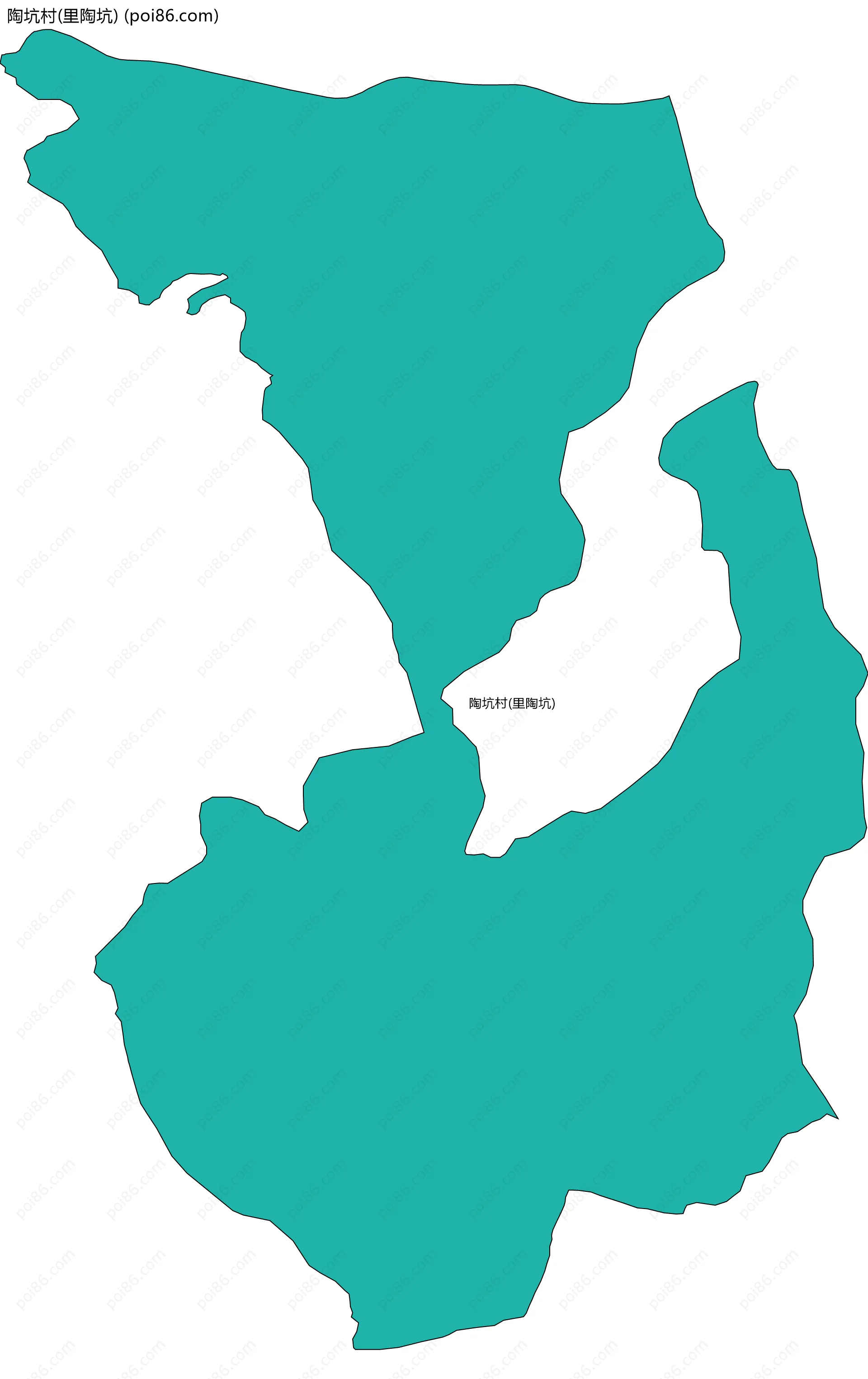 陶坑村(里陶坑)边界地图