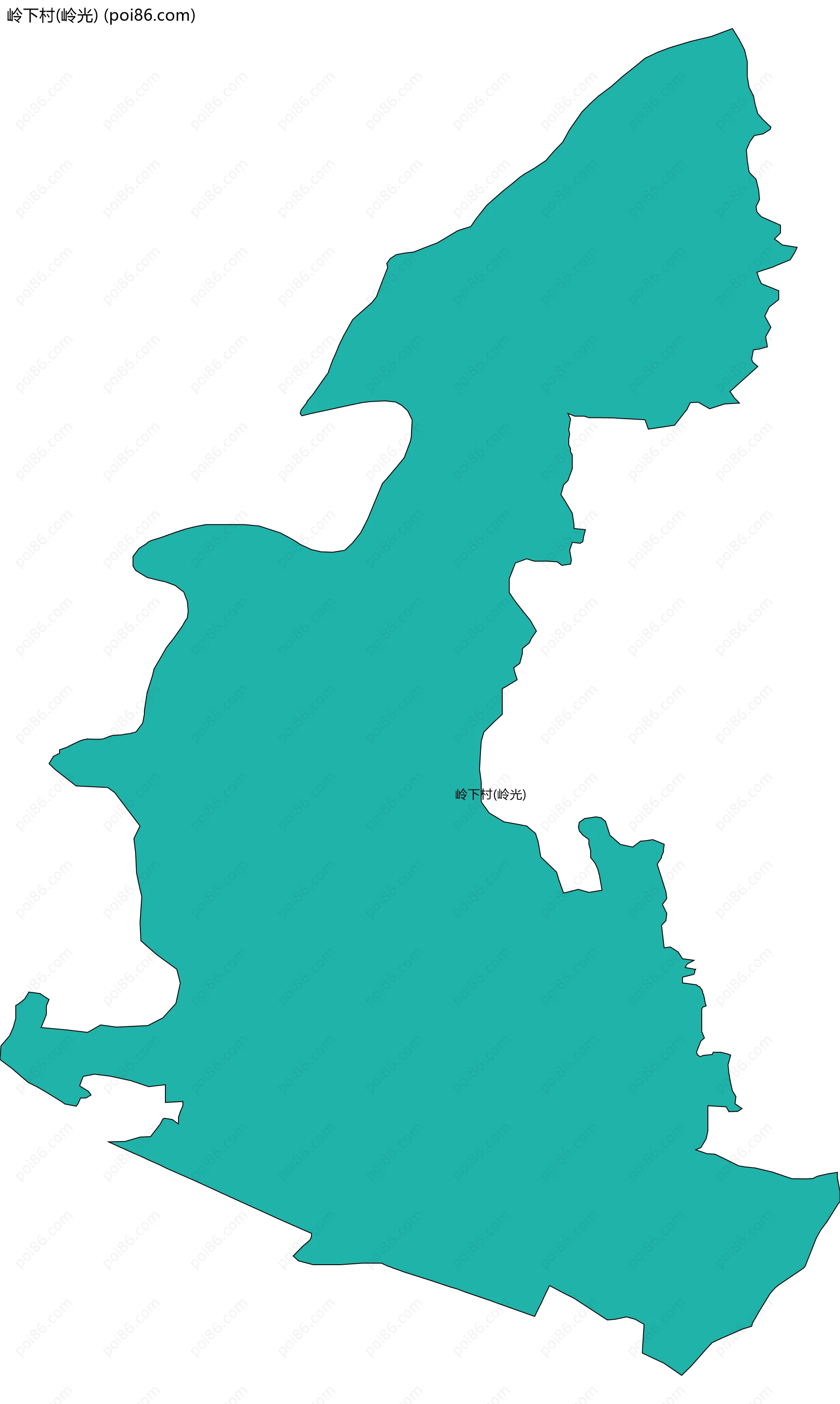 岭下村(岭光)边界地图