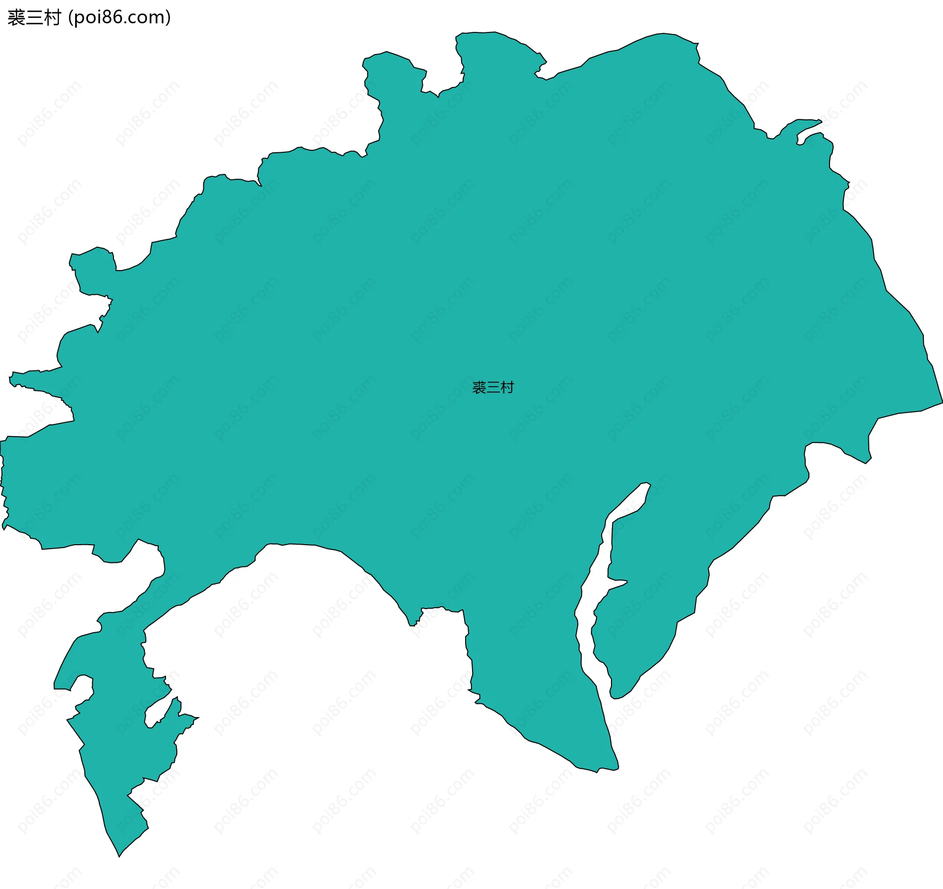 裘三村边界地图