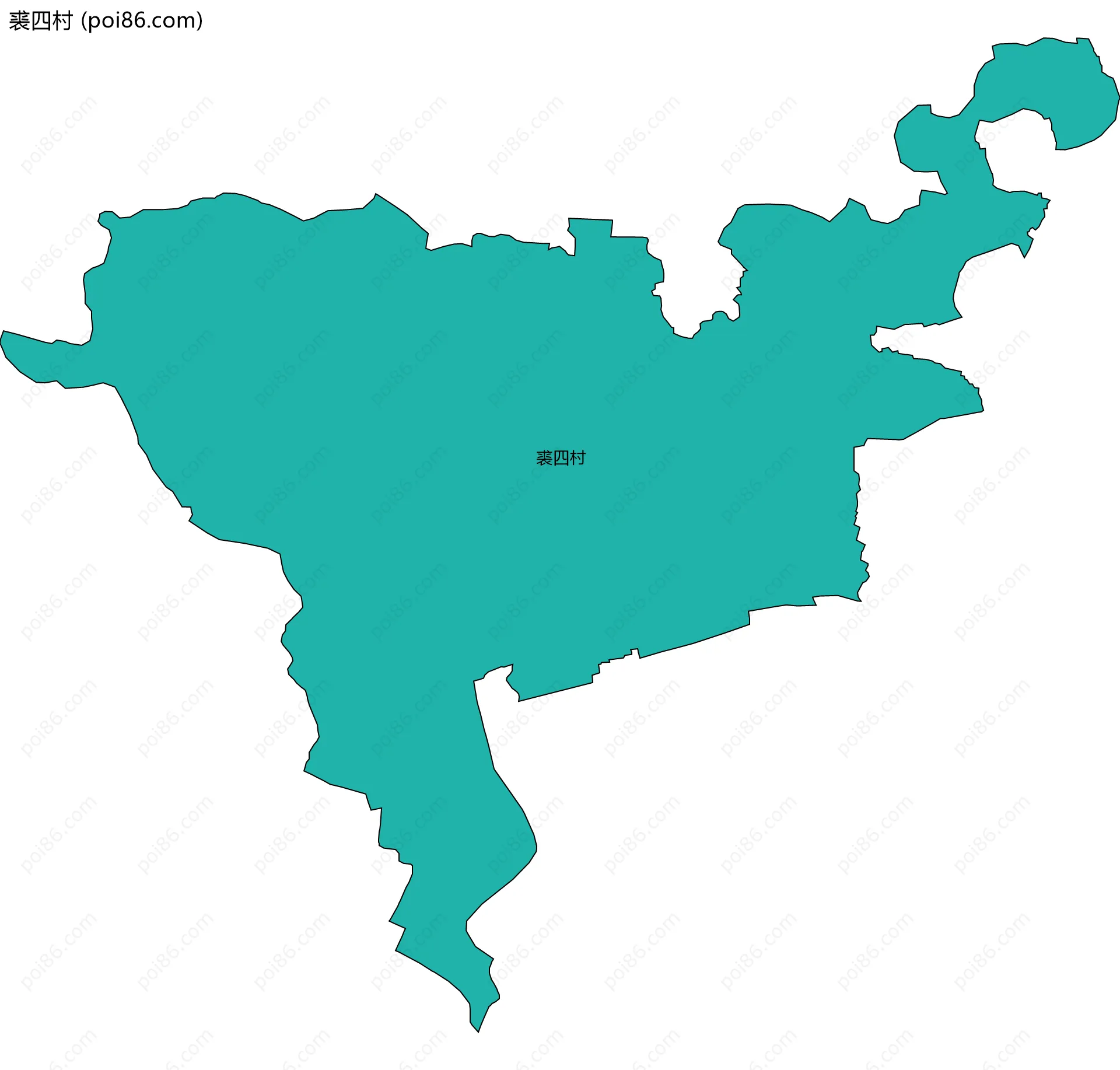 裘四村边界地图