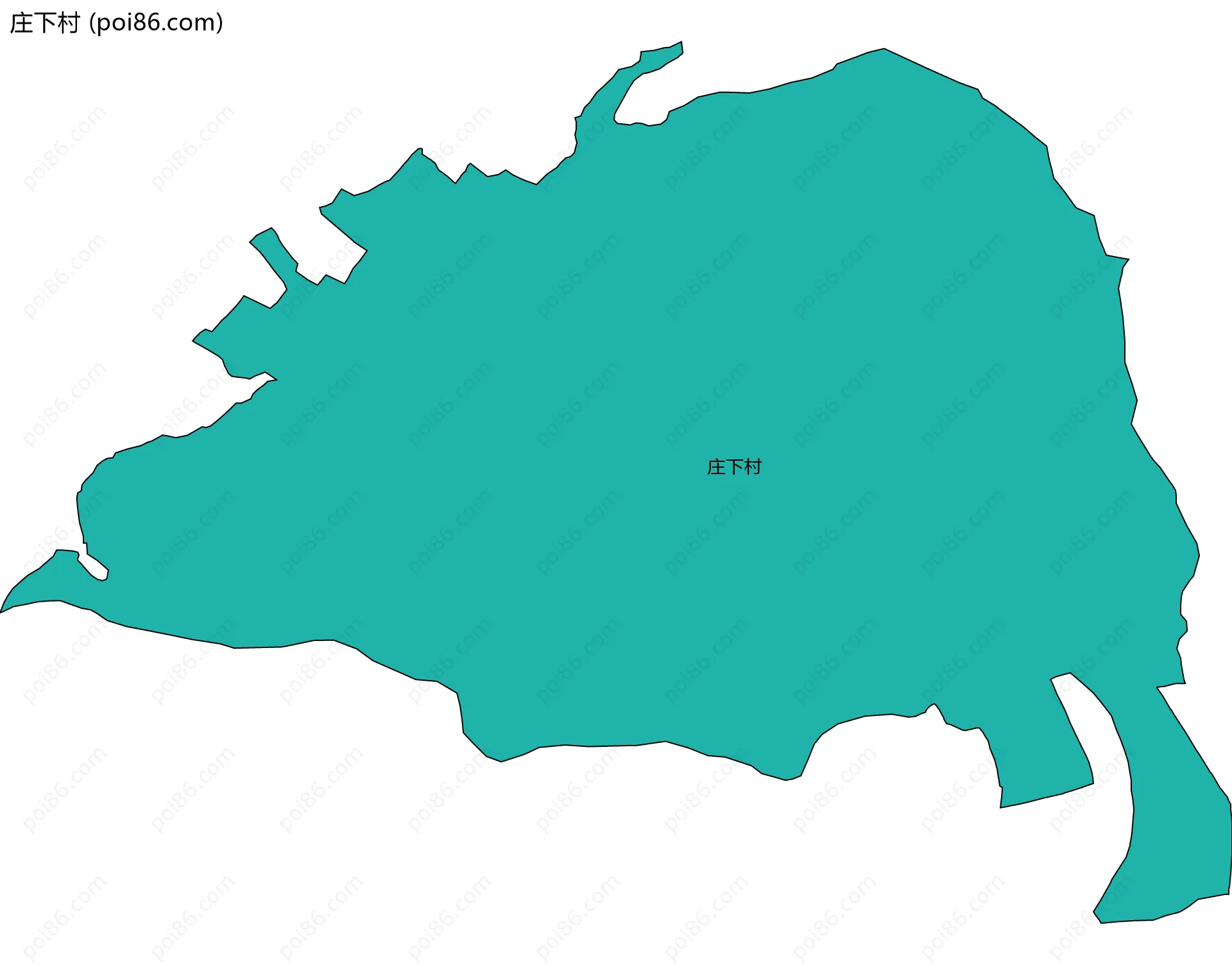 庄下村边界地图