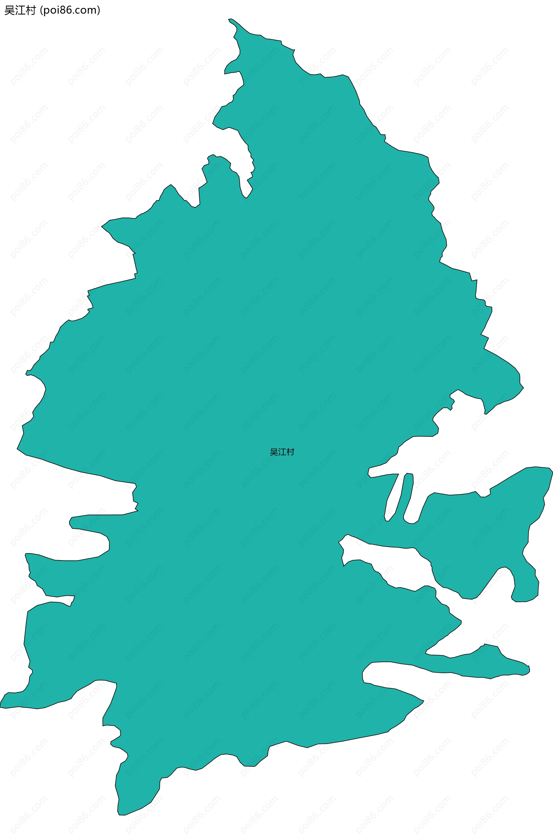 吴江村边界地图