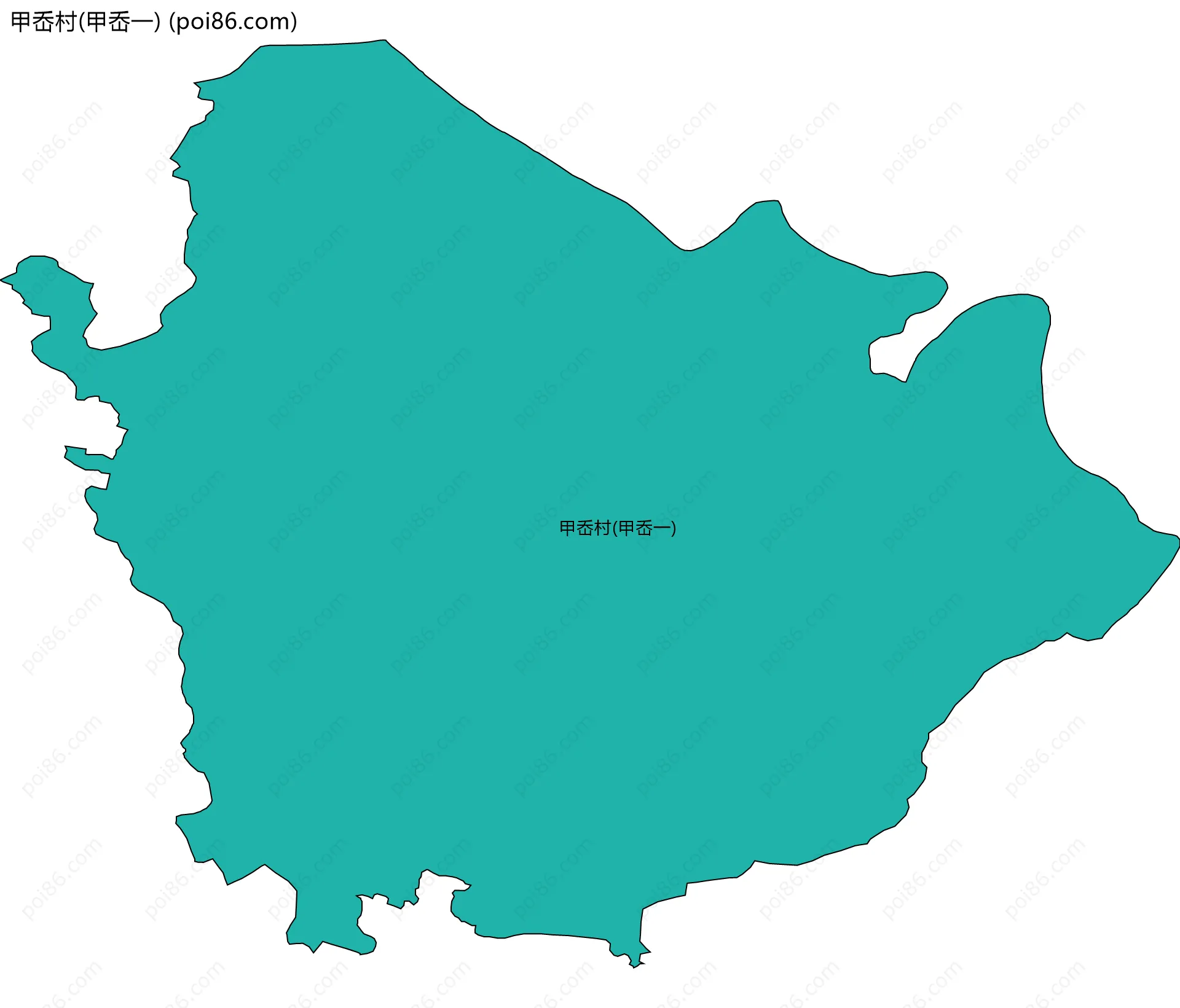 甲岙村(甲岙一)边界地图