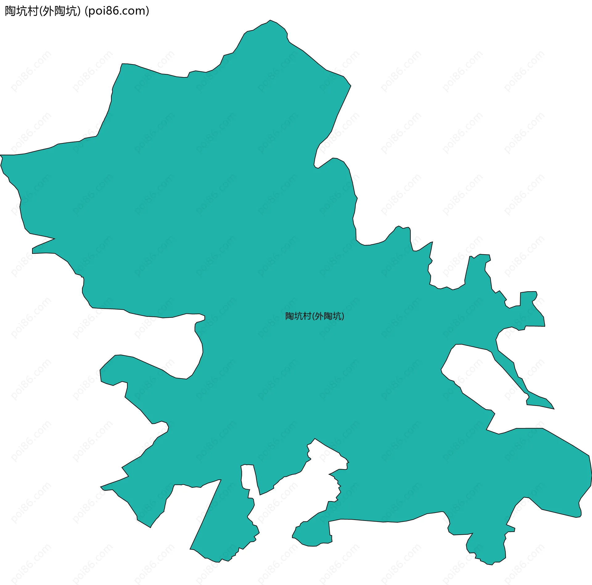 陶坑村(外陶坑)边界地图