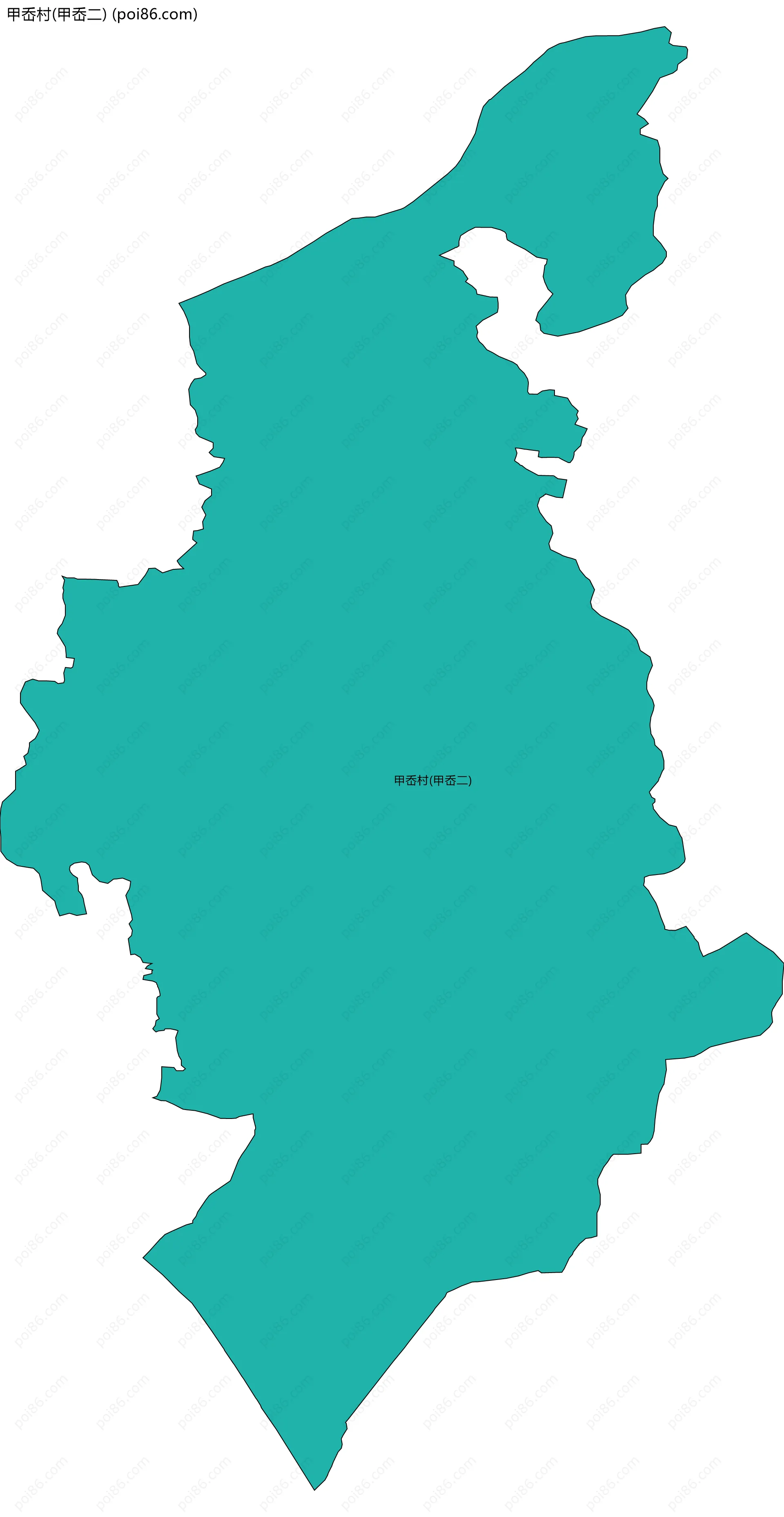 甲岙村(甲岙二)边界地图