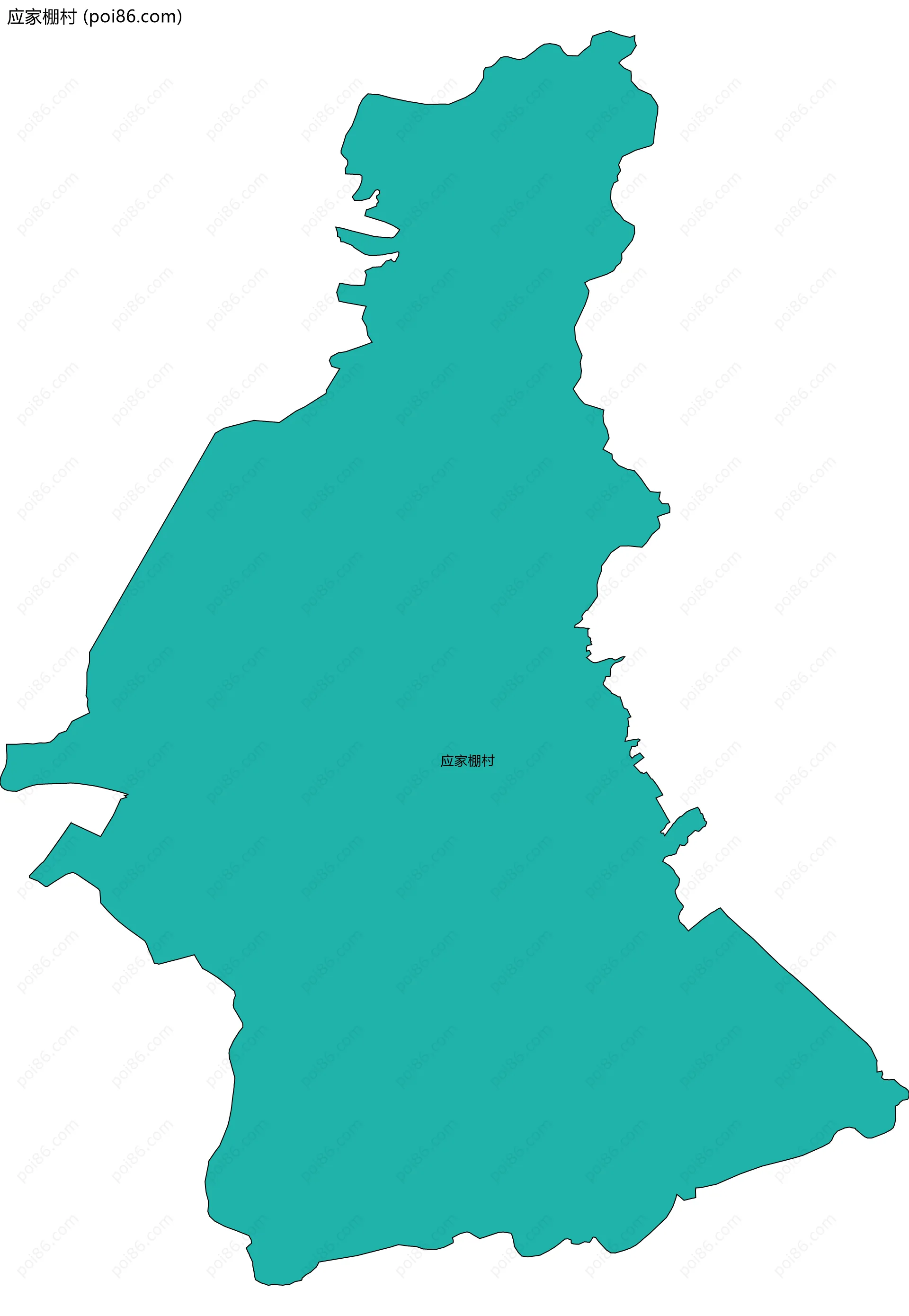 应家棚村边界地图