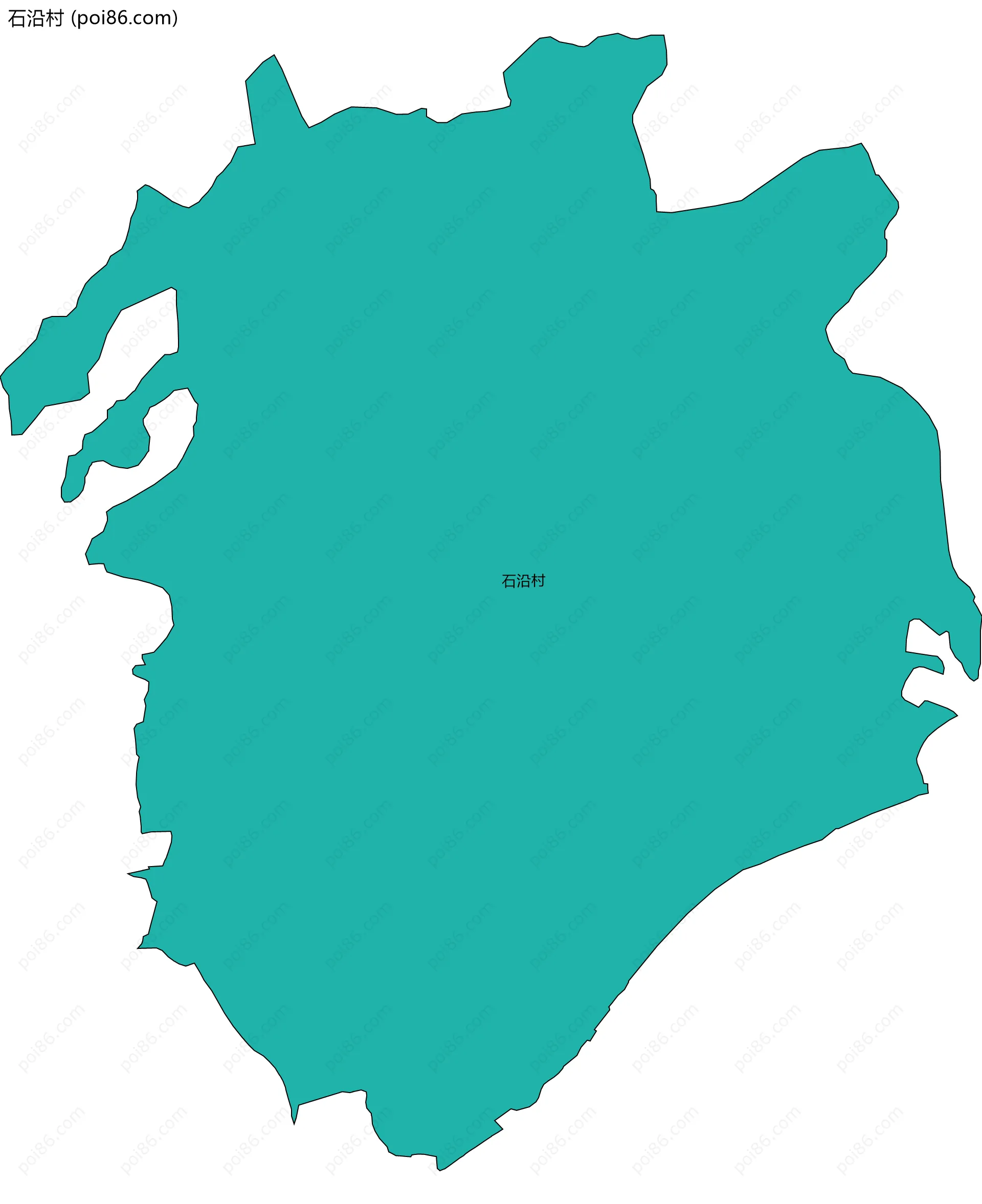 石沿村边界地图