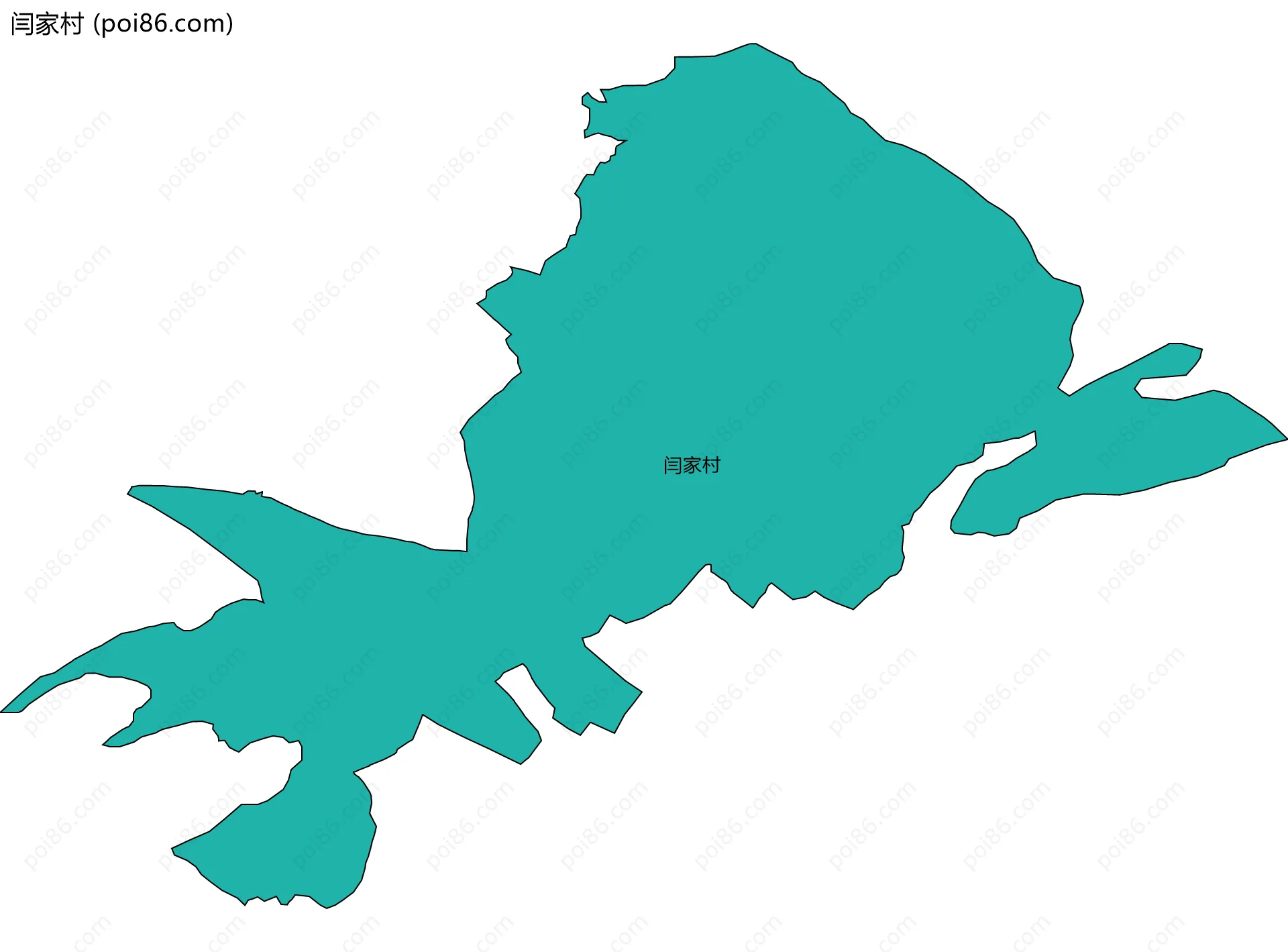 闫家村边界地图