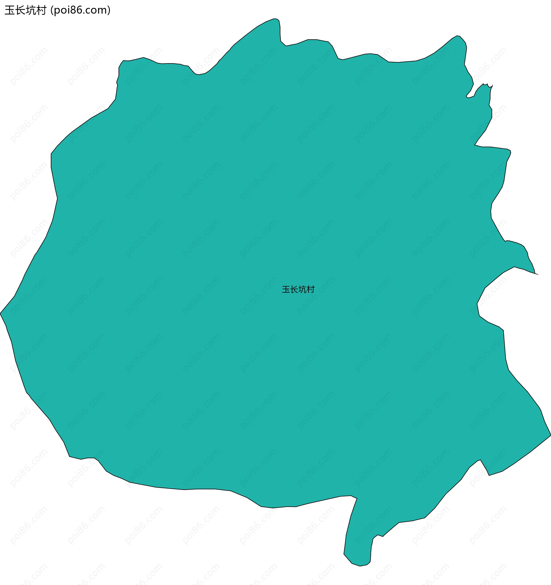 玉长坑村边界地图