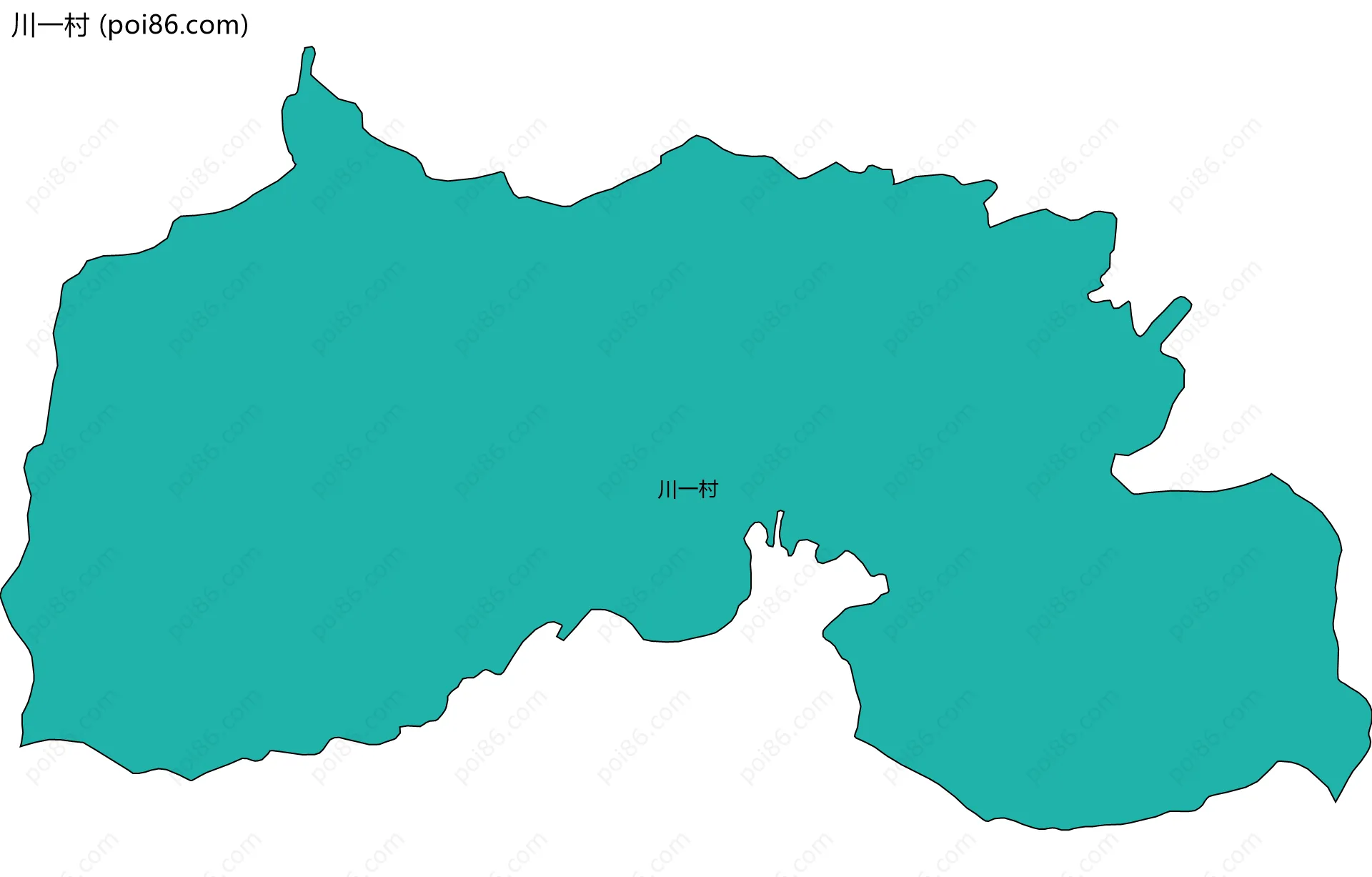 川一村边界地图