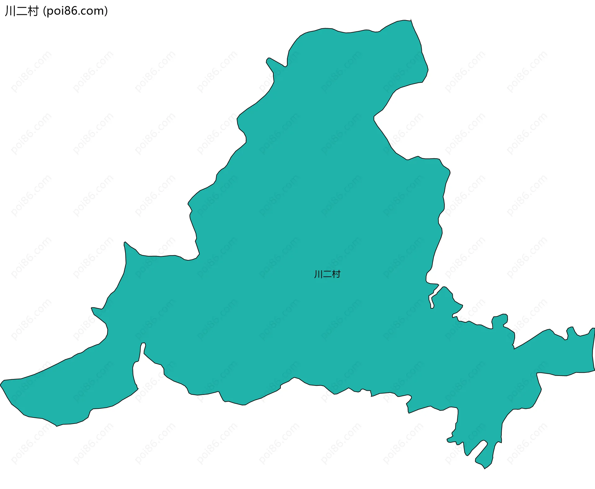 川二村边界地图