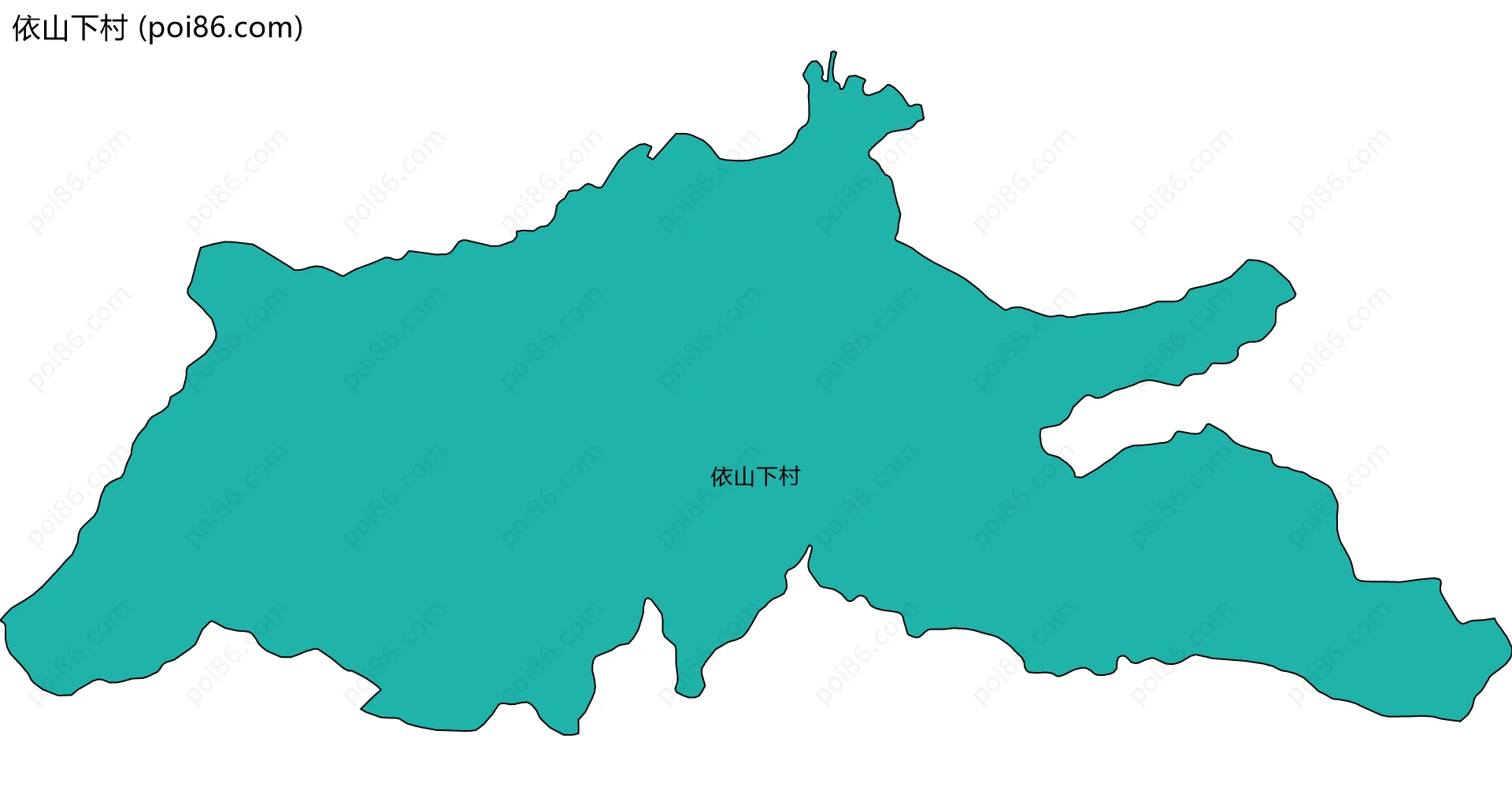 依山下村边界地图