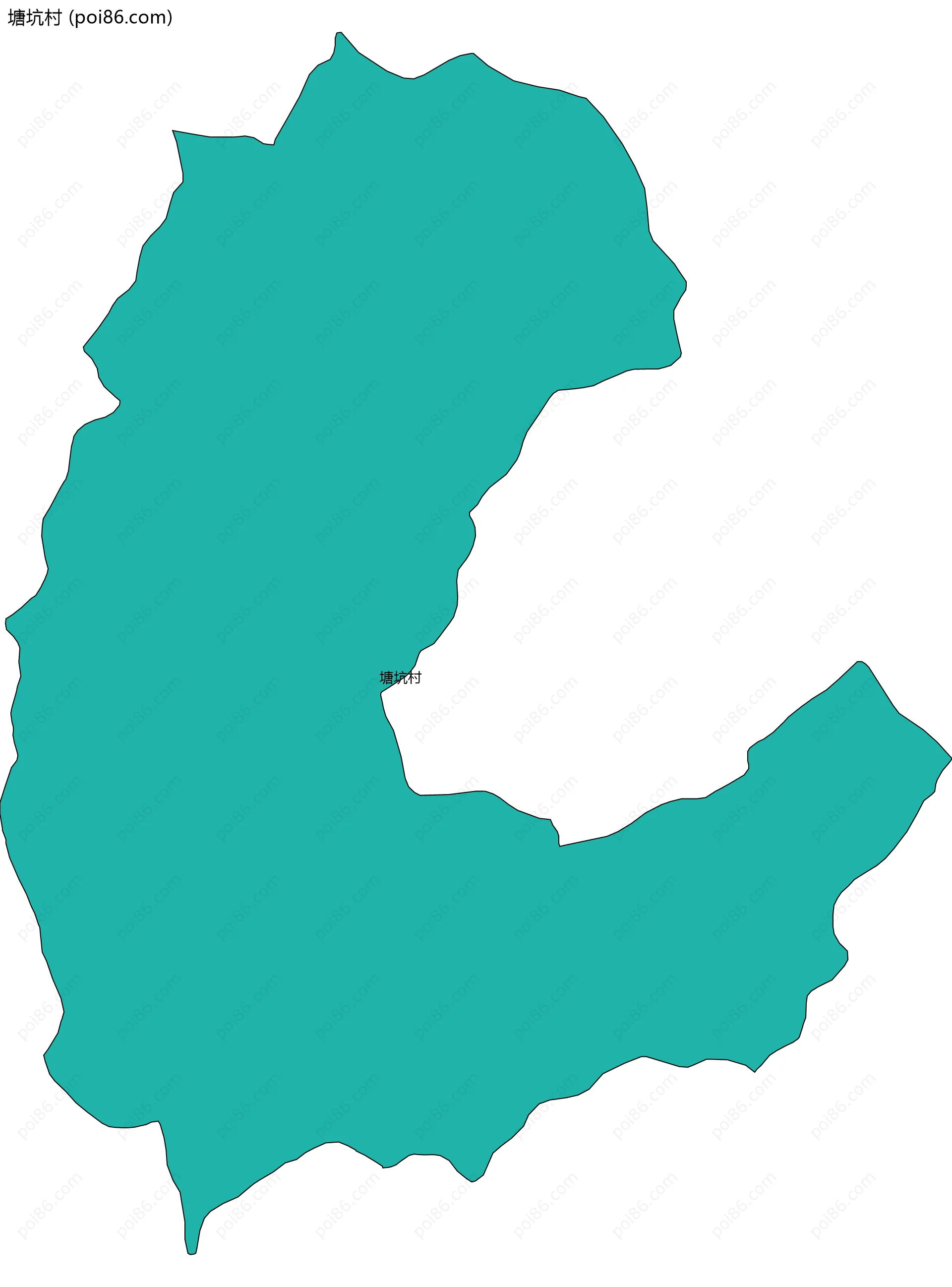 塘坑村边界地图