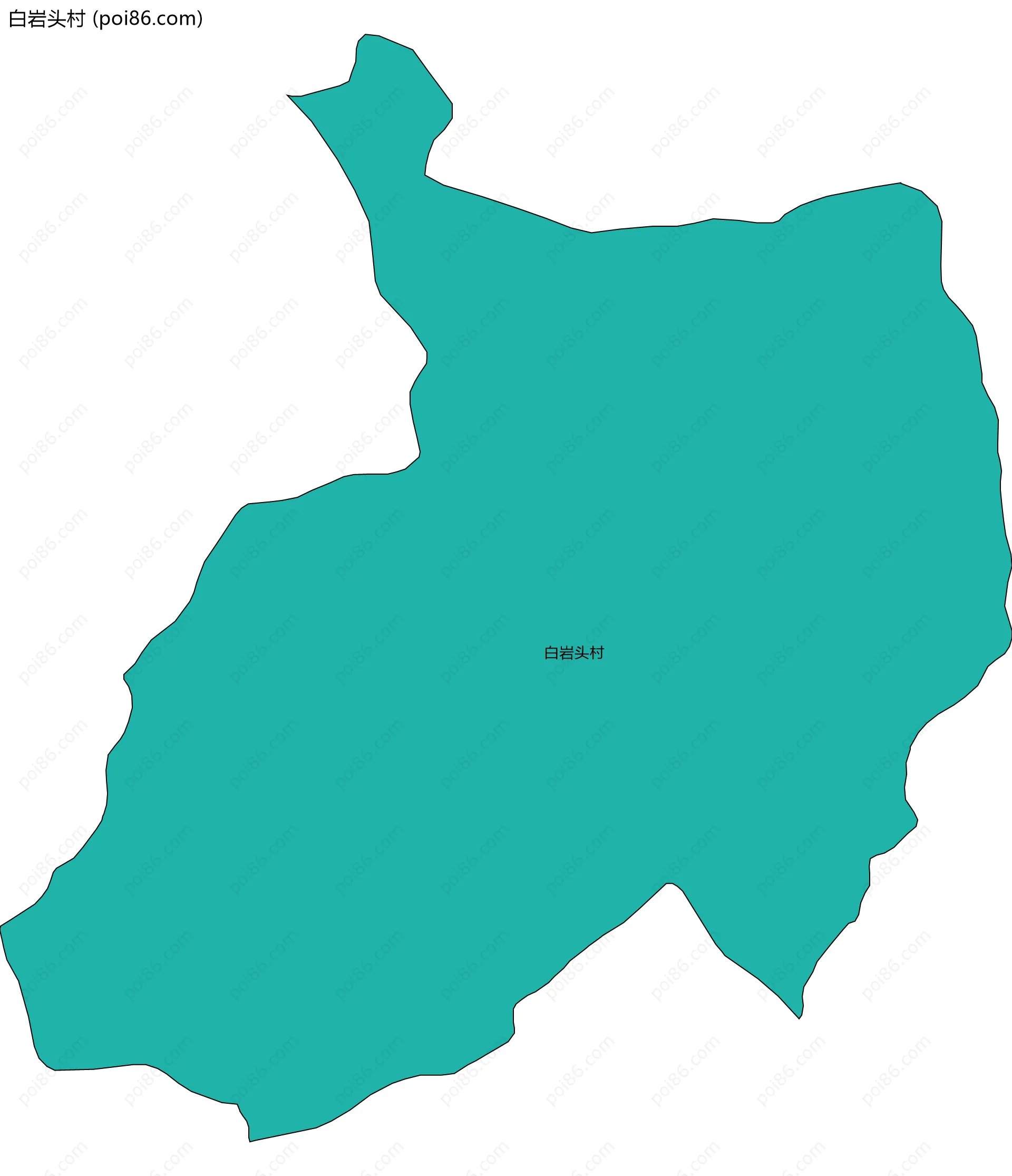 白岩头村边界地图