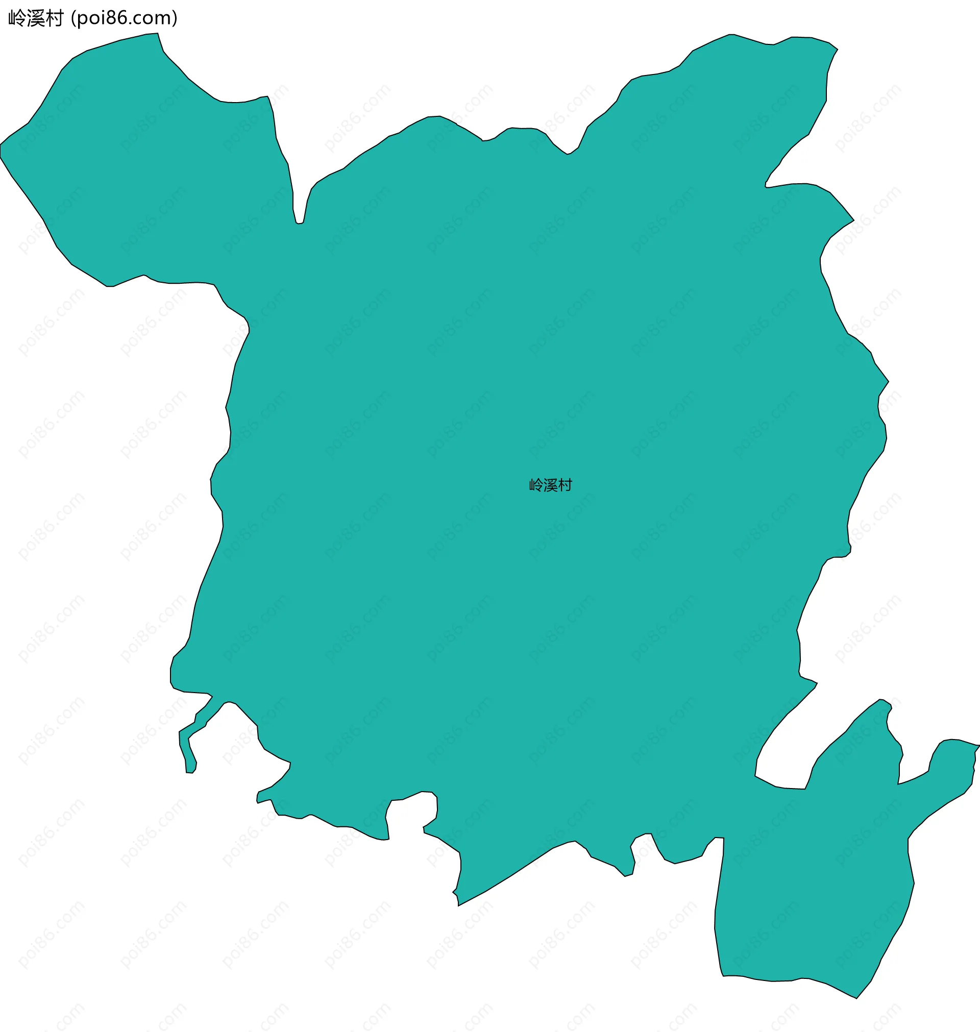 岭溪村边界地图