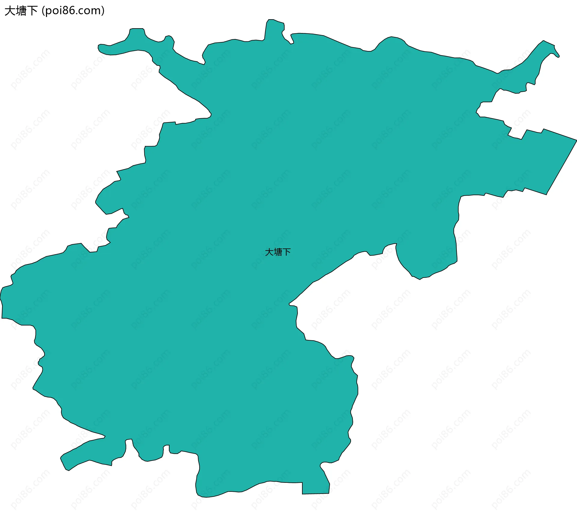 大塘下边界地图