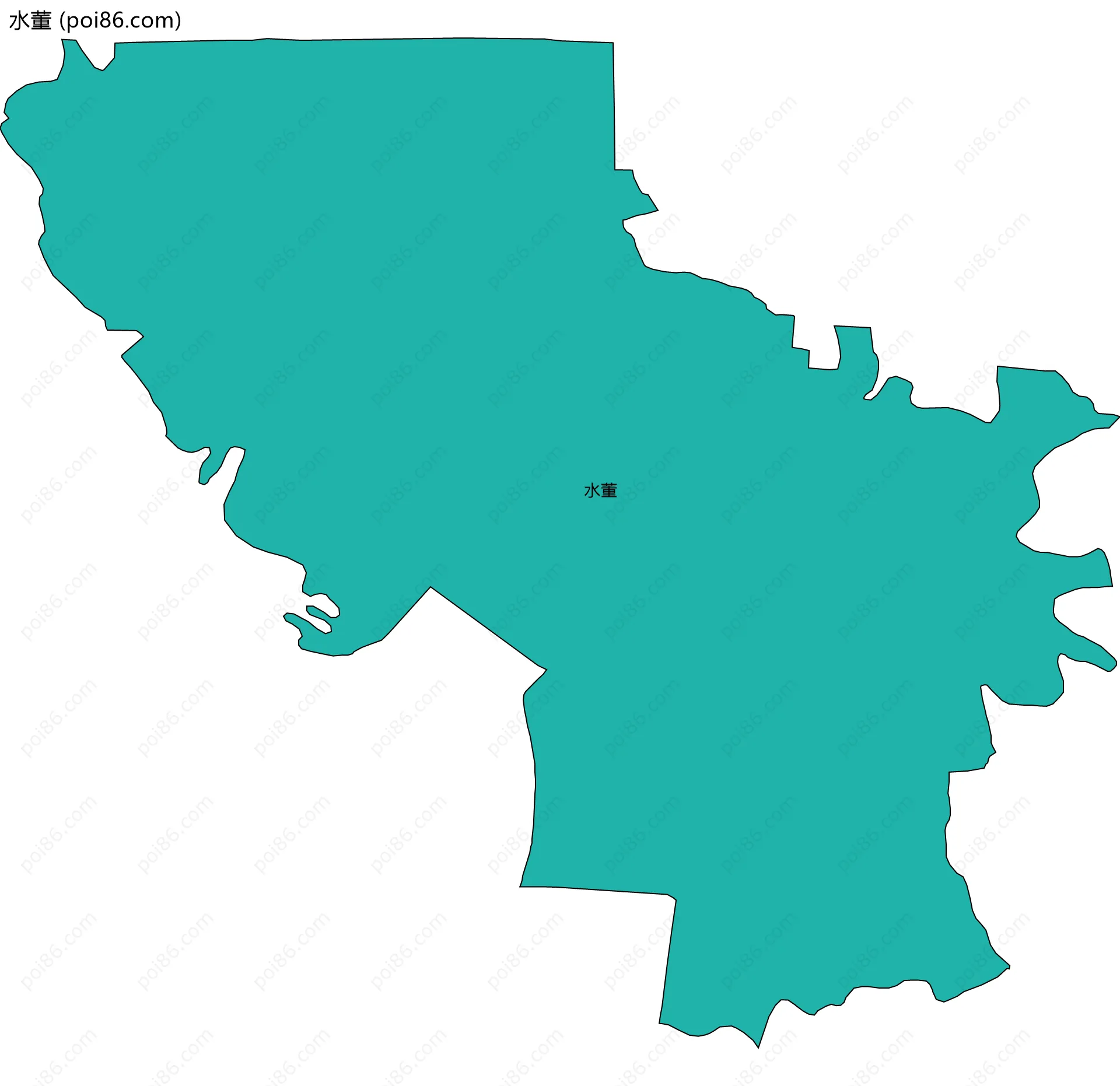 水董边界地图