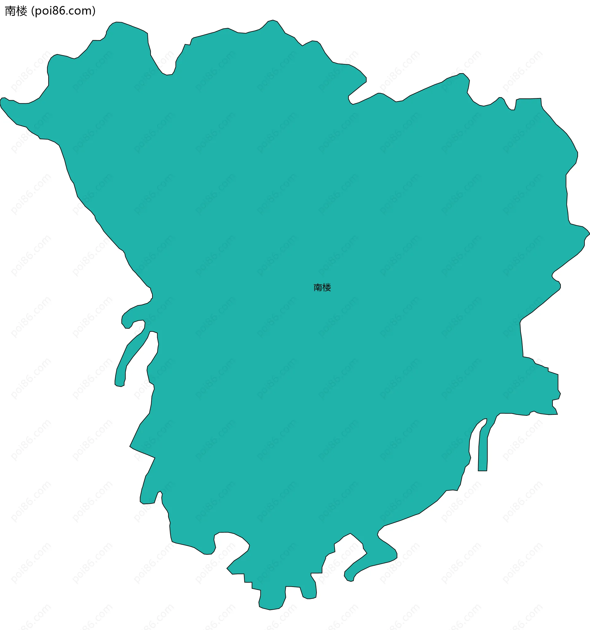 南楼边界地图
