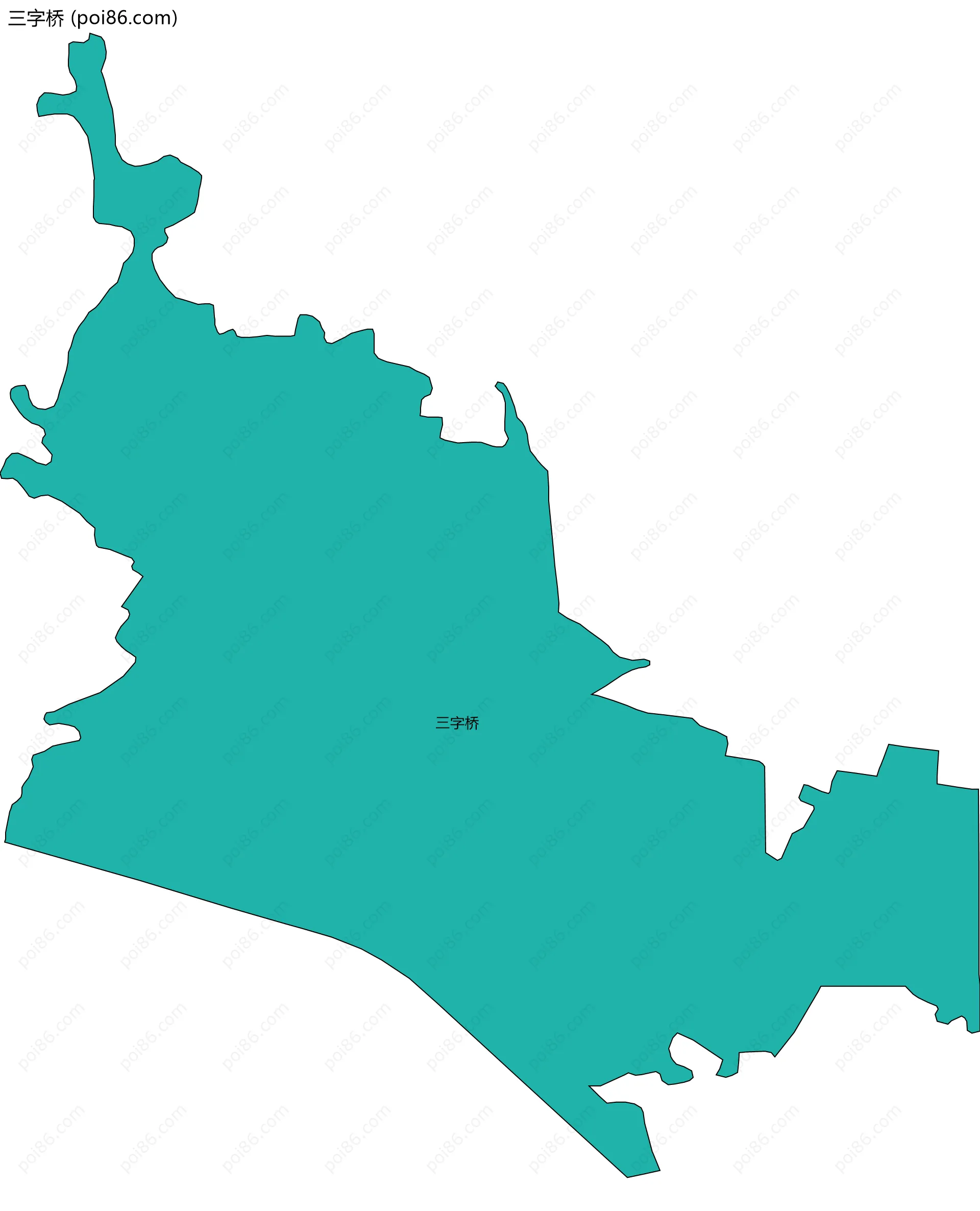 三字桥边界地图