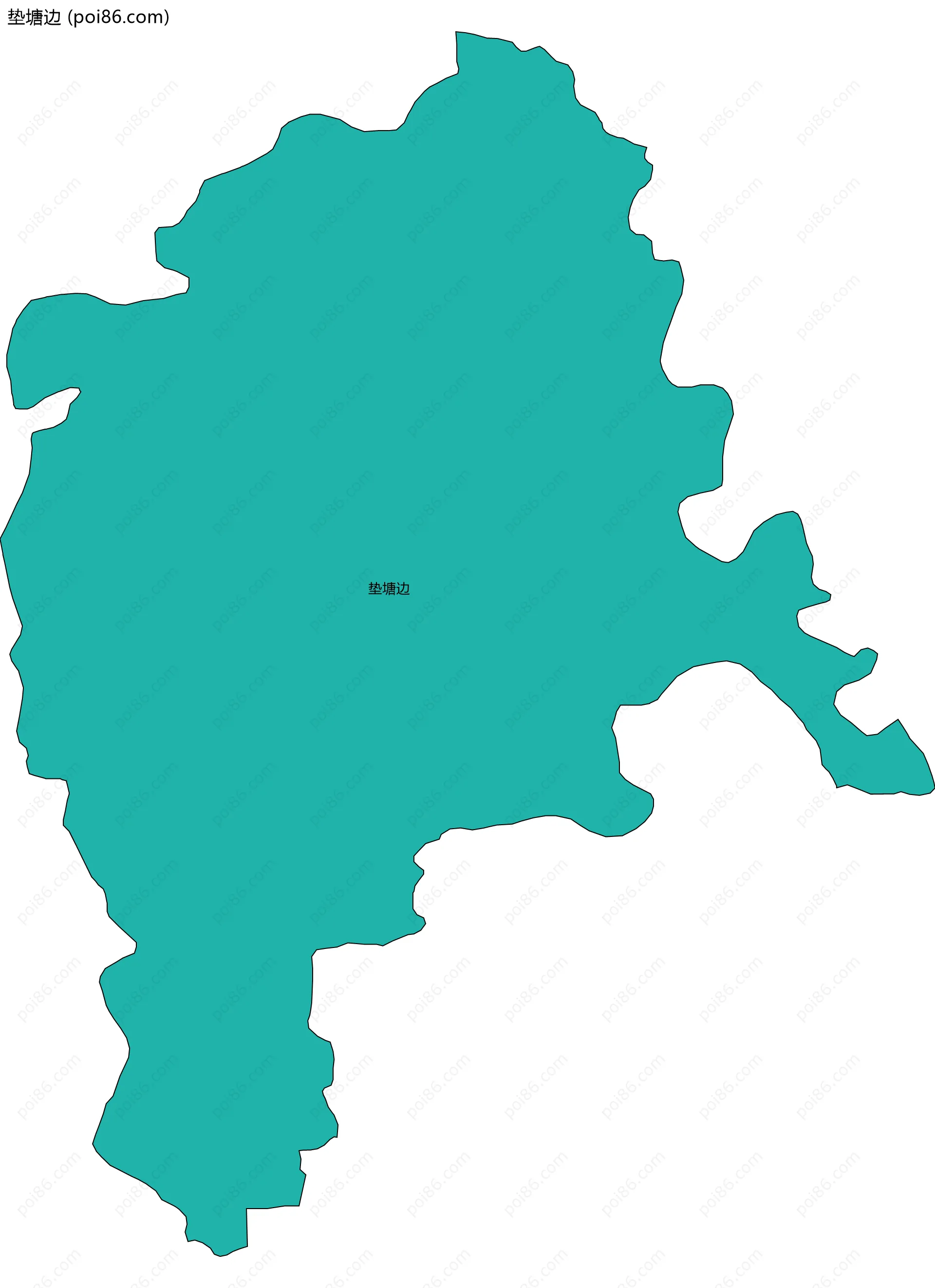 垫塘边边界地图