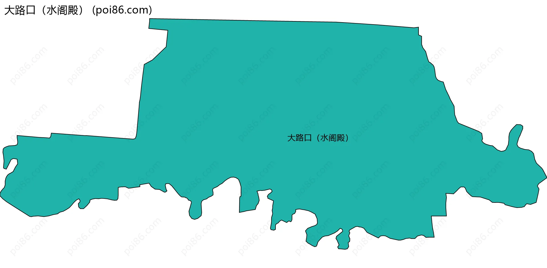 大路口（水阁殿）边界地图