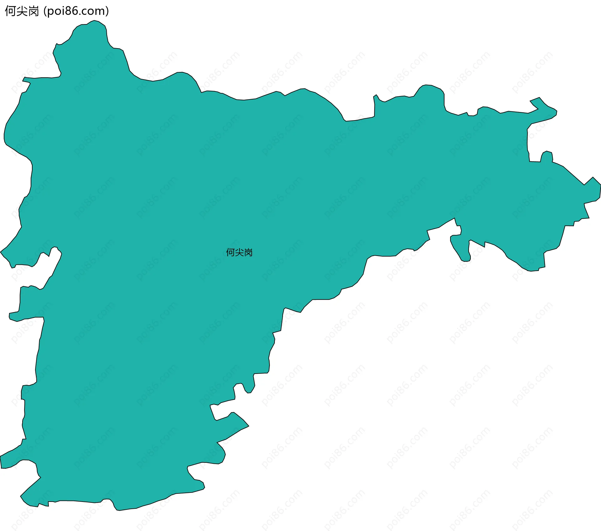 何尖岗边界地图