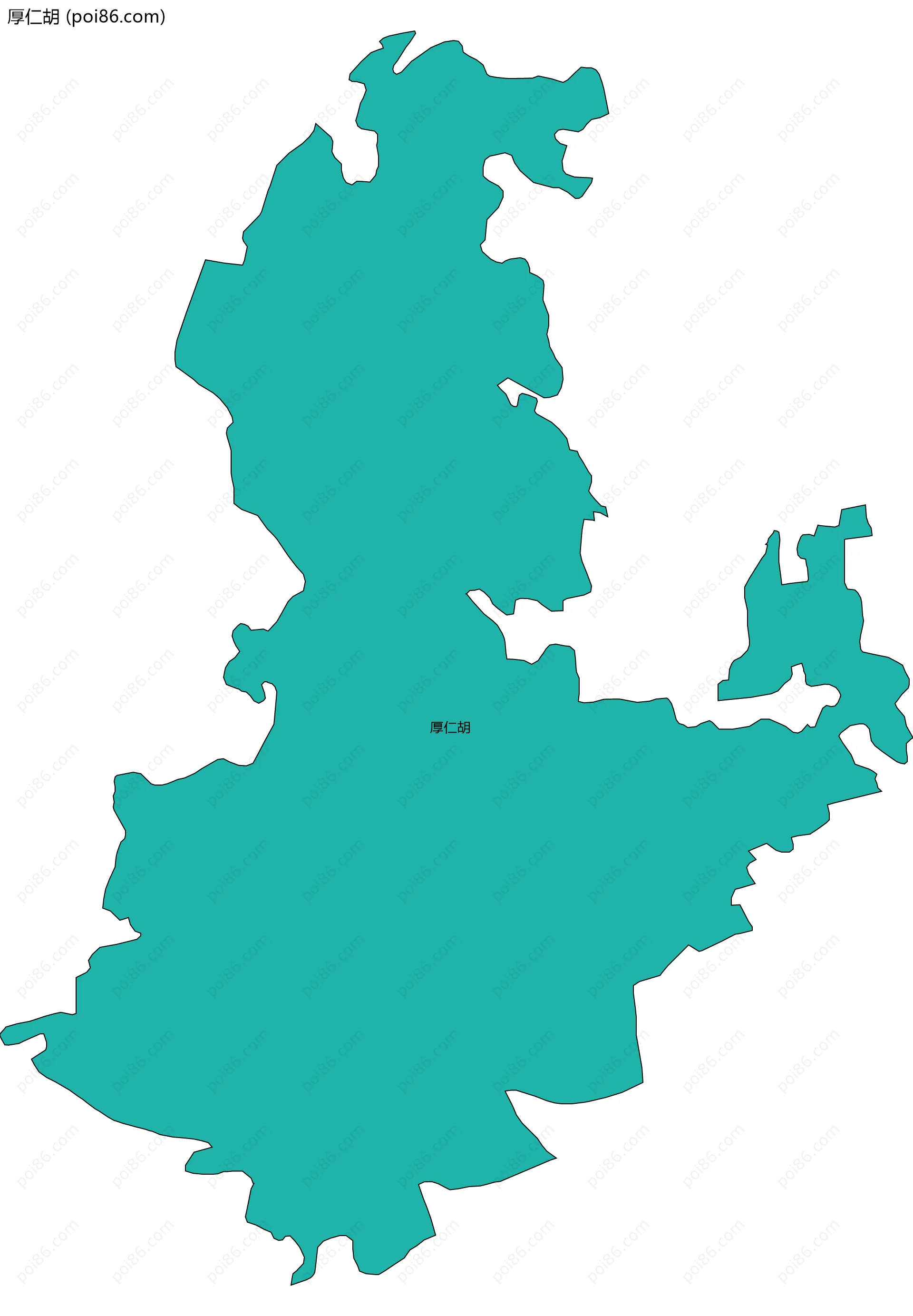 厚仁胡边界地图