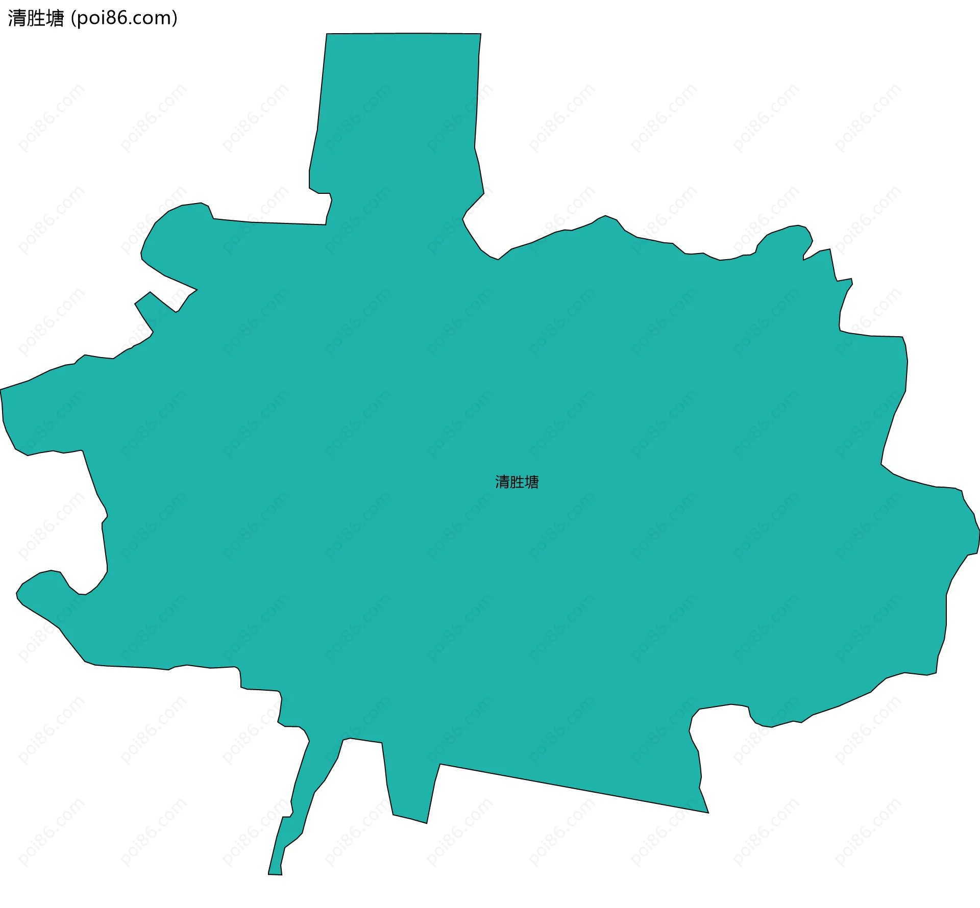 清胜塘边界地图