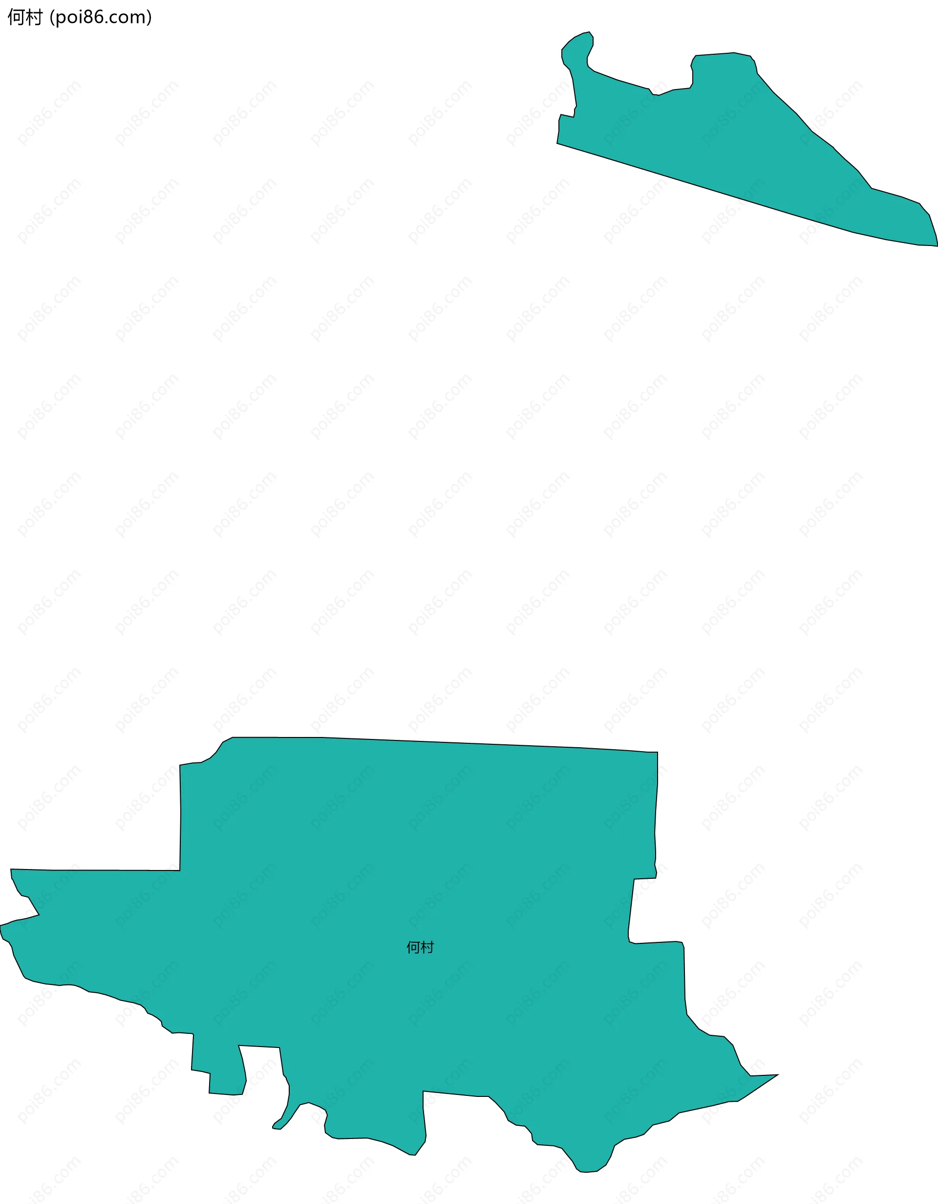 何村边界地图