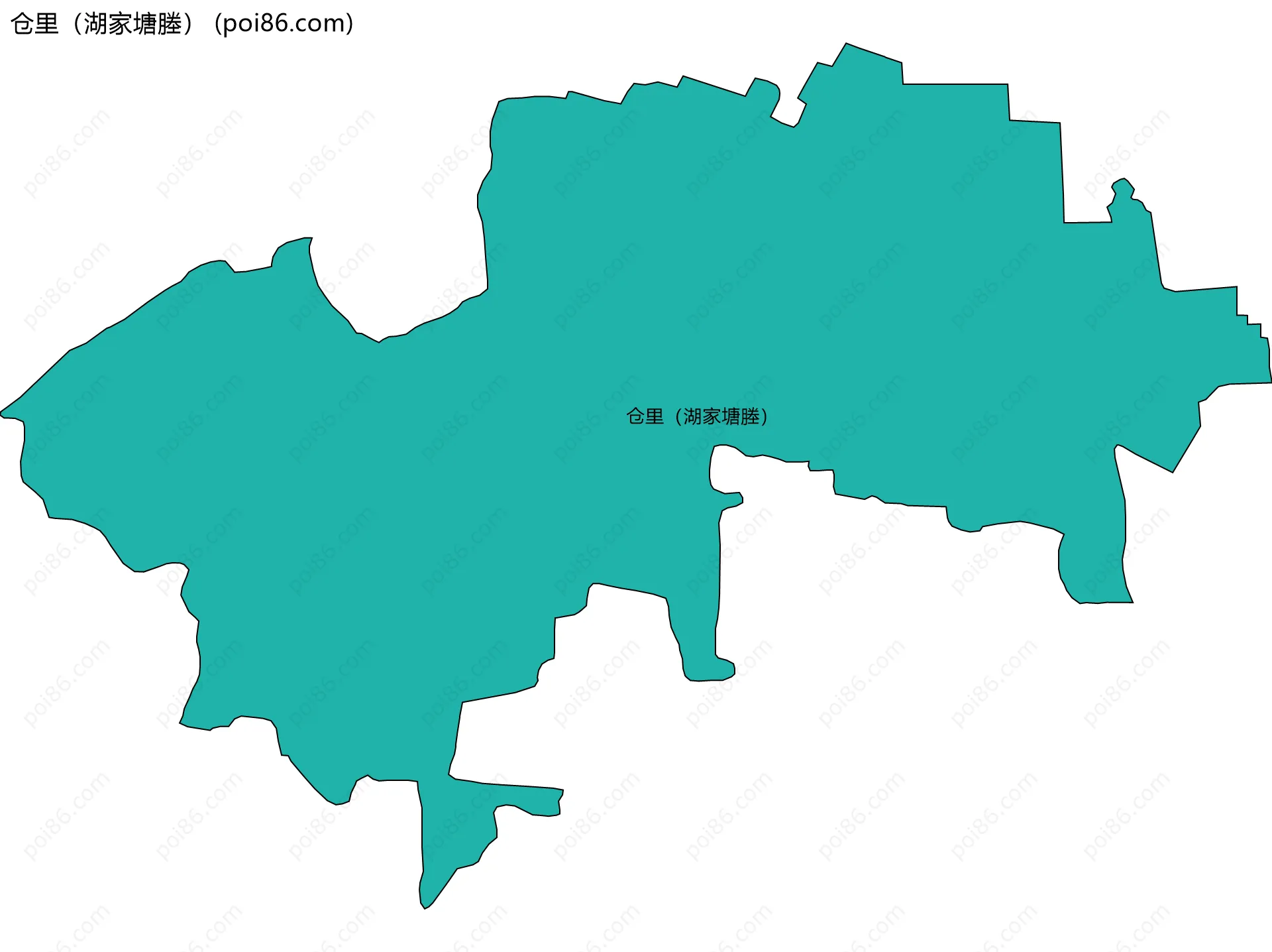 仓里（湖家塘塍）边界地图