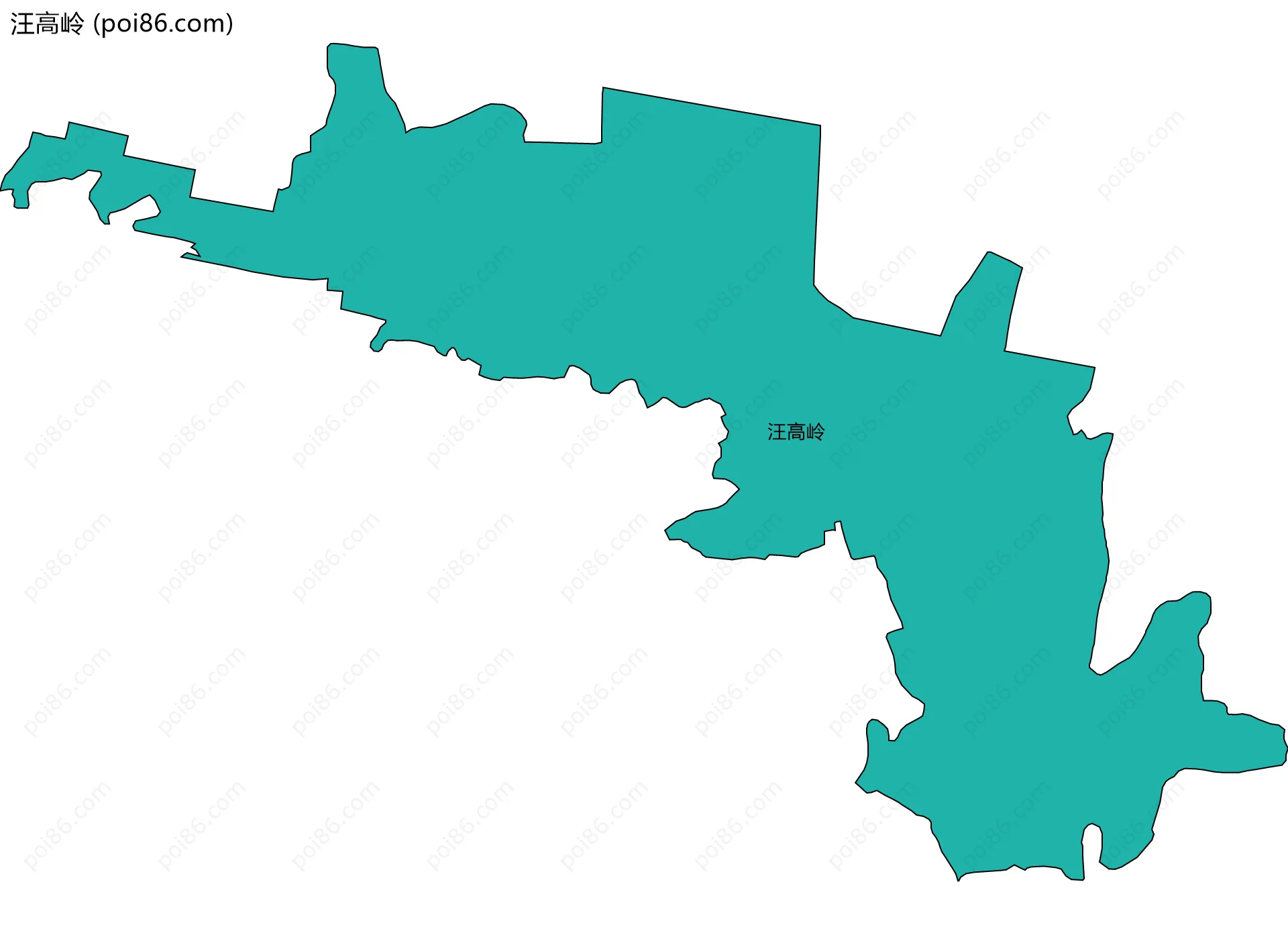 汪高岭边界地图