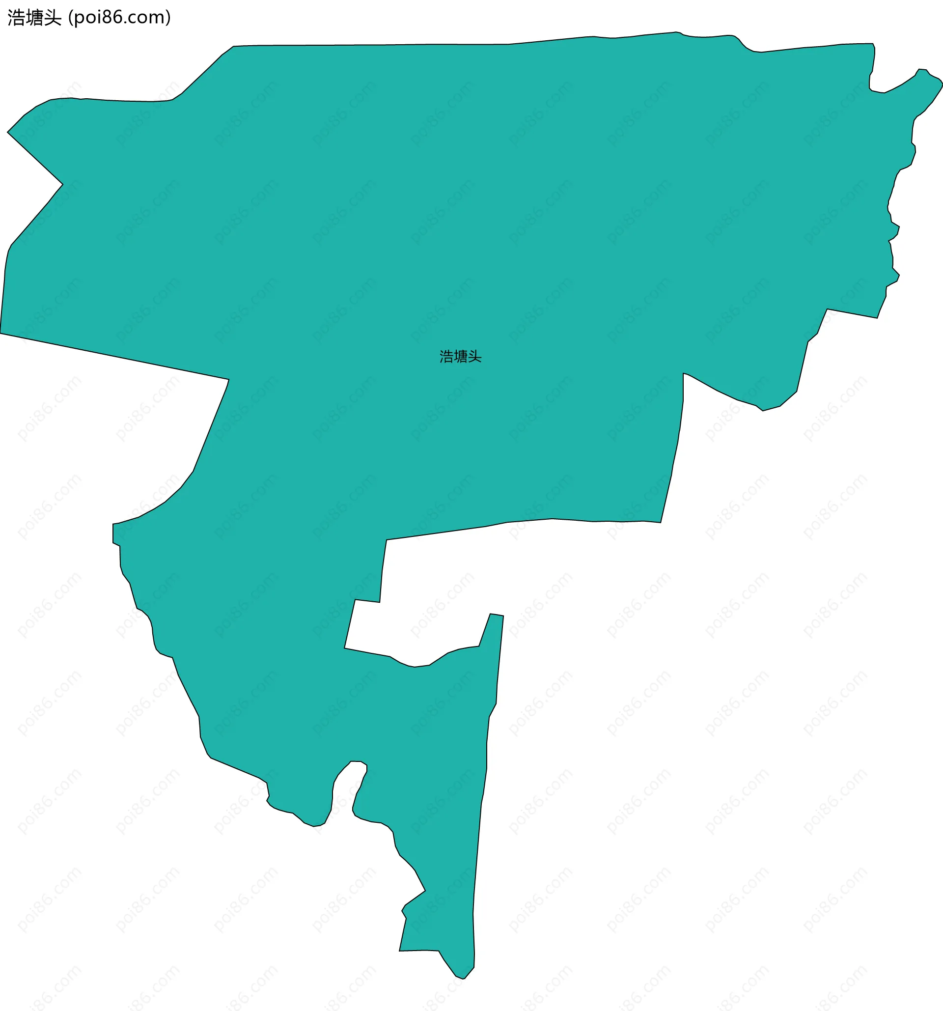 浩塘头边界地图