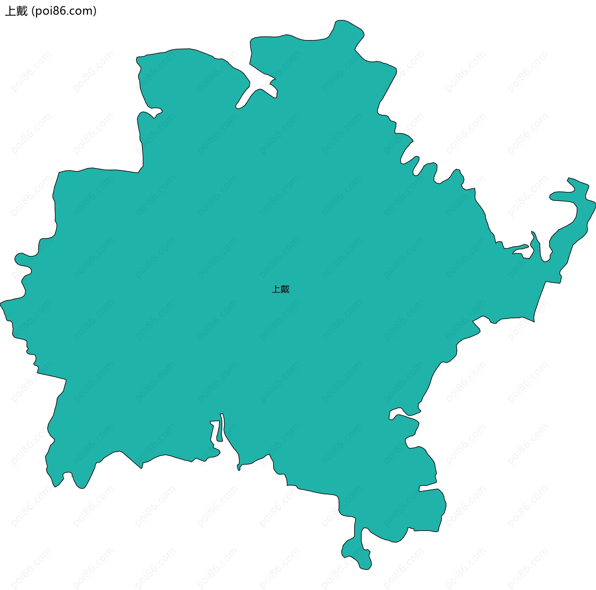 上戴边界地图