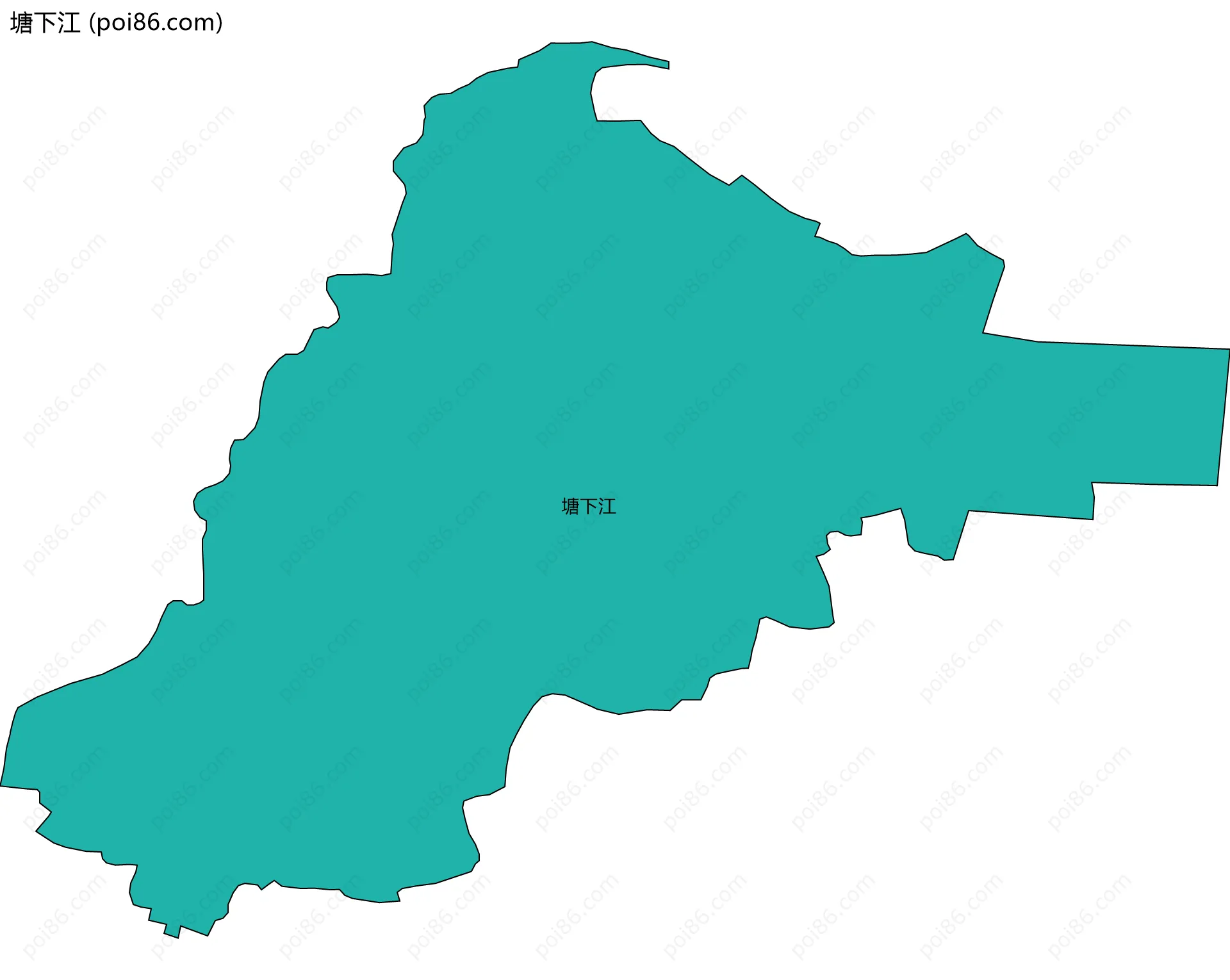 塘下江边界地图