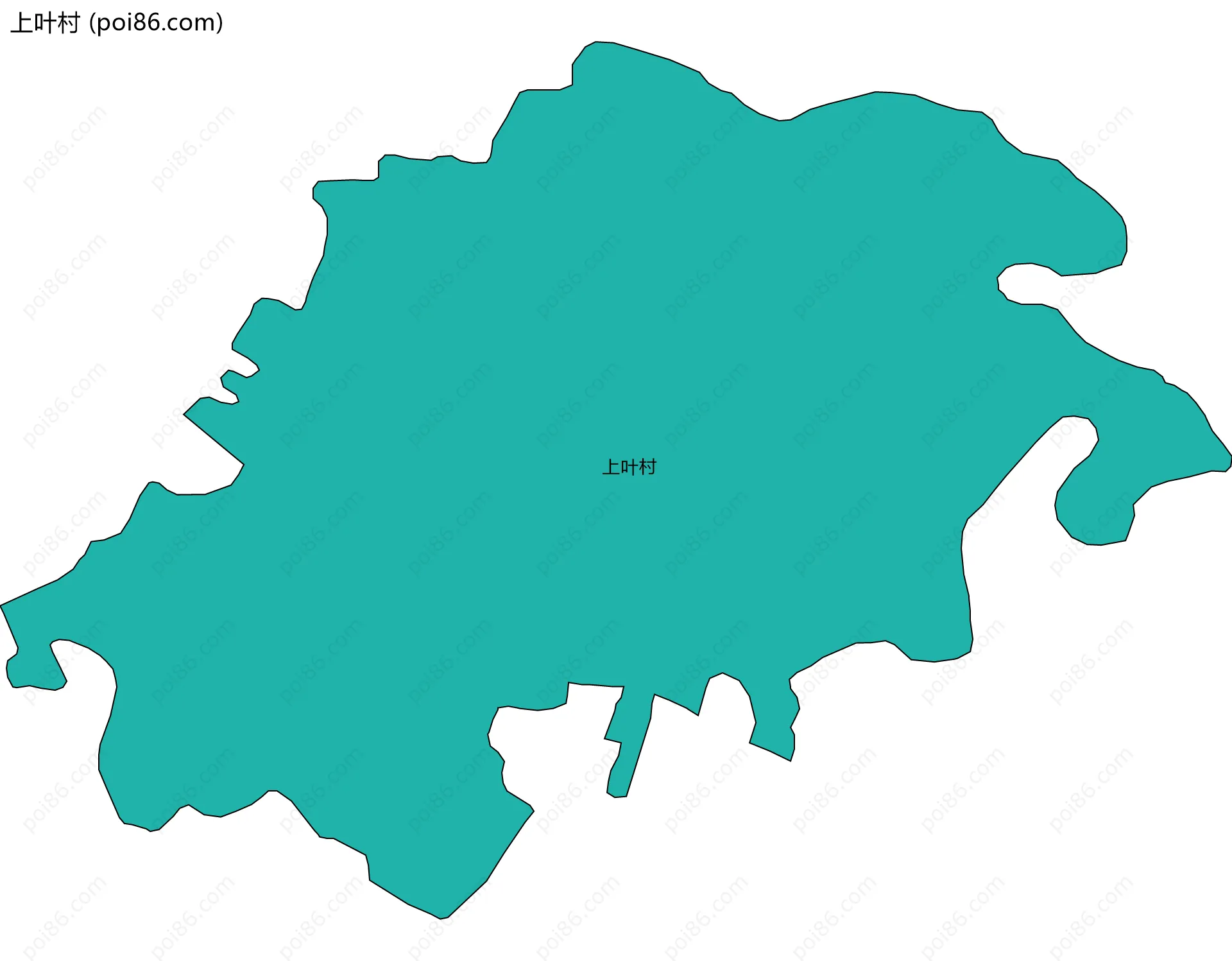 上叶村边界地图