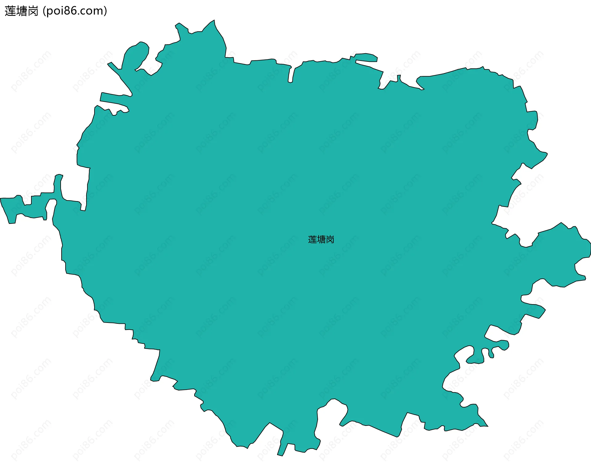 莲塘岗边界地图