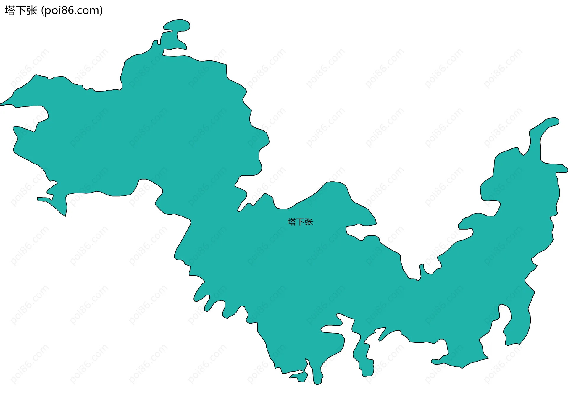 塔下张边界地图