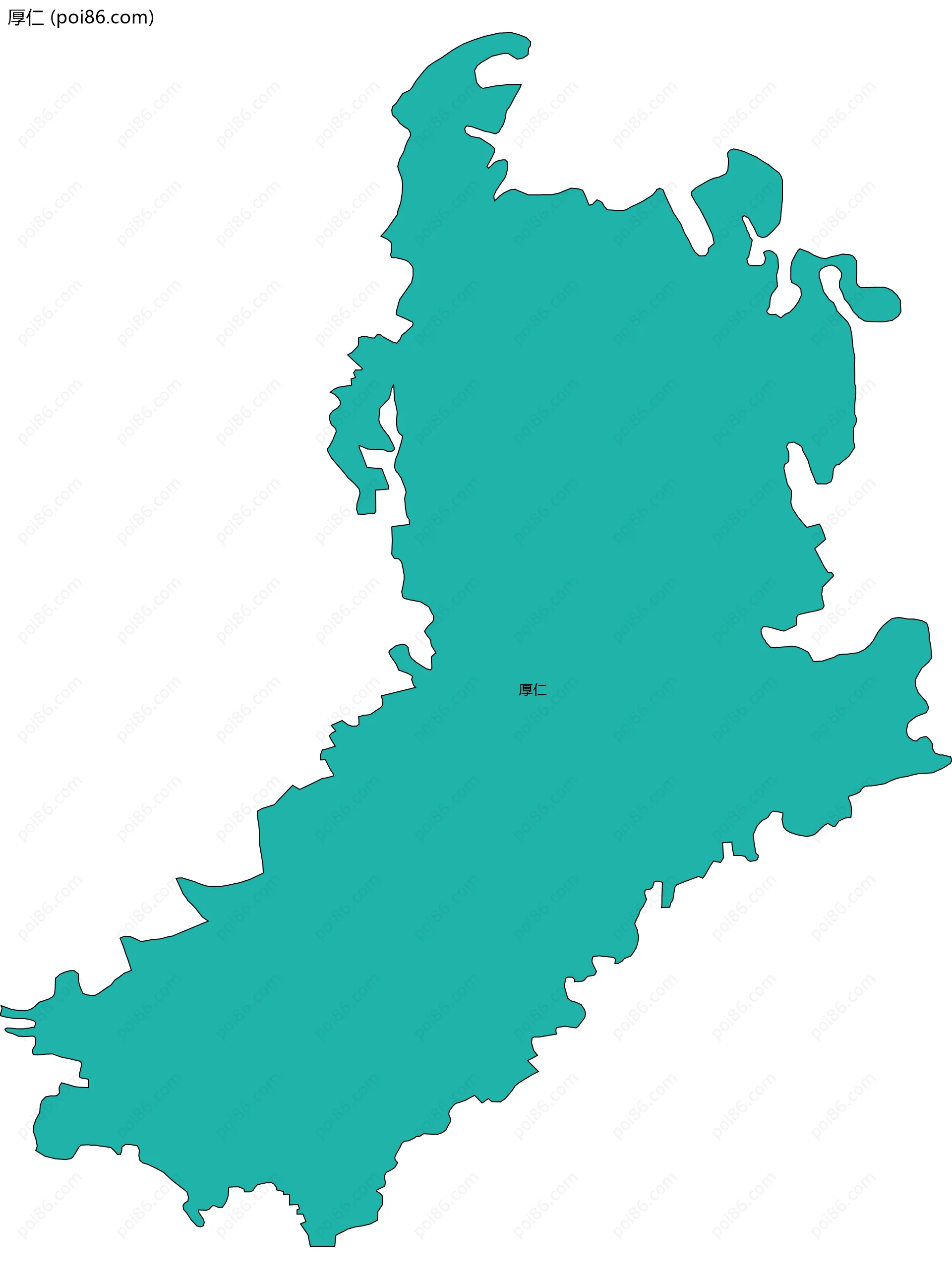 厚仁边界地图