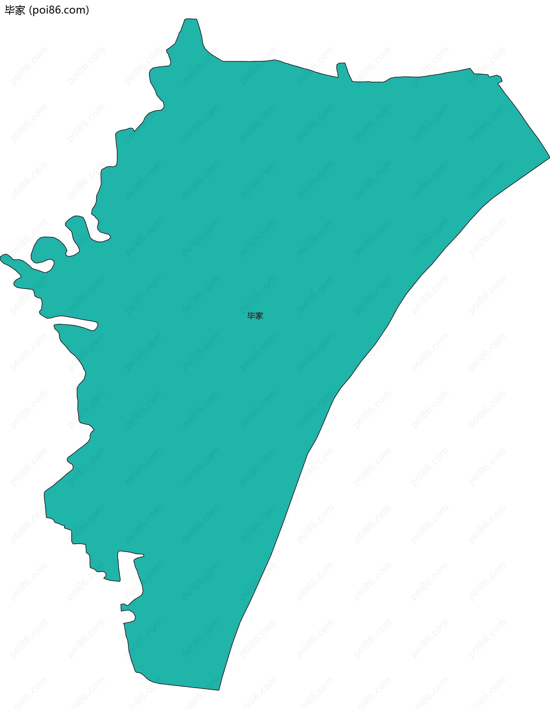 毕家边界地图