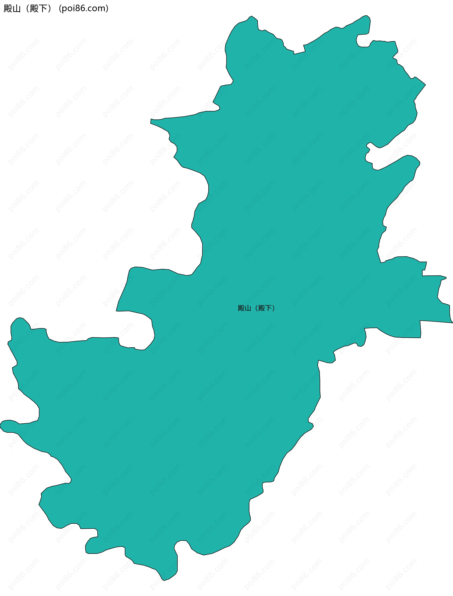 殿山（殿下）边界地图