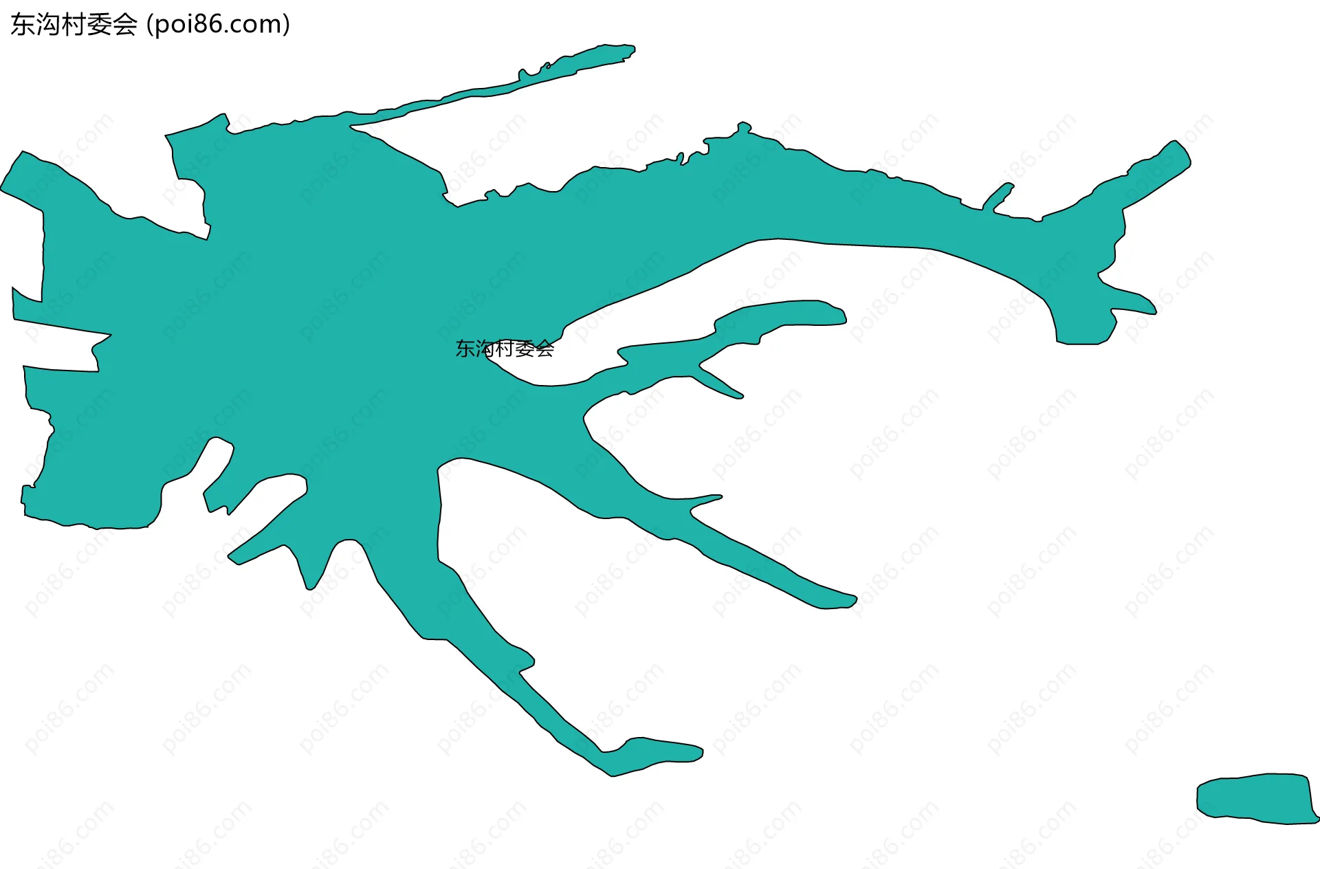 东沟村委会边界地图
