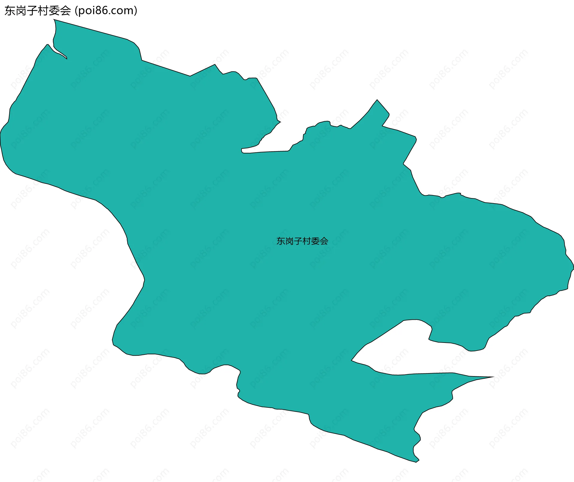 东岗子村委会边界地图