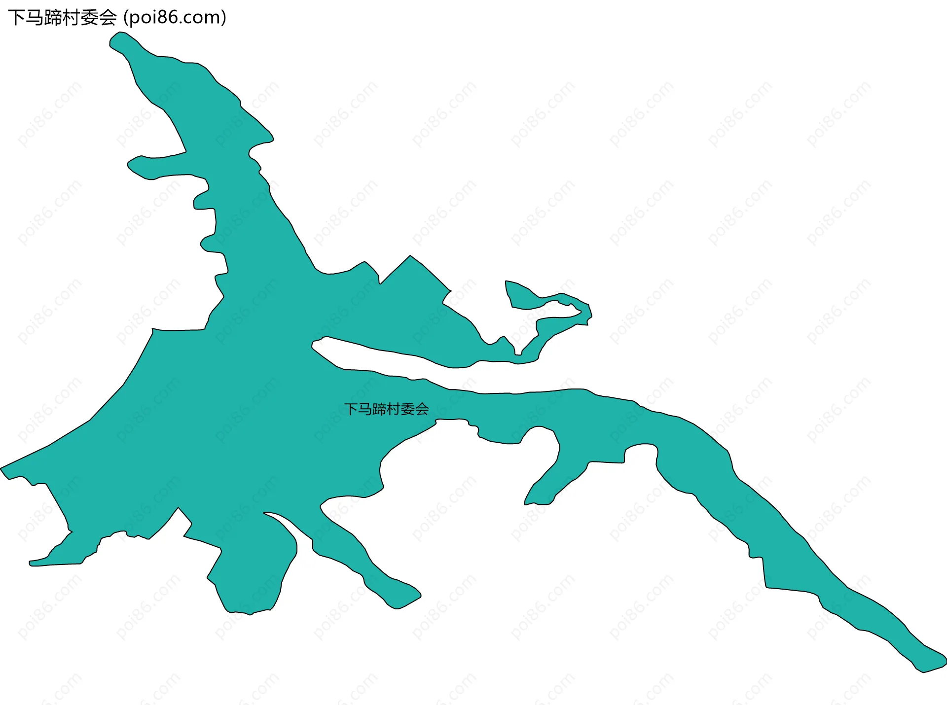 下马蹄村委会边界地图
