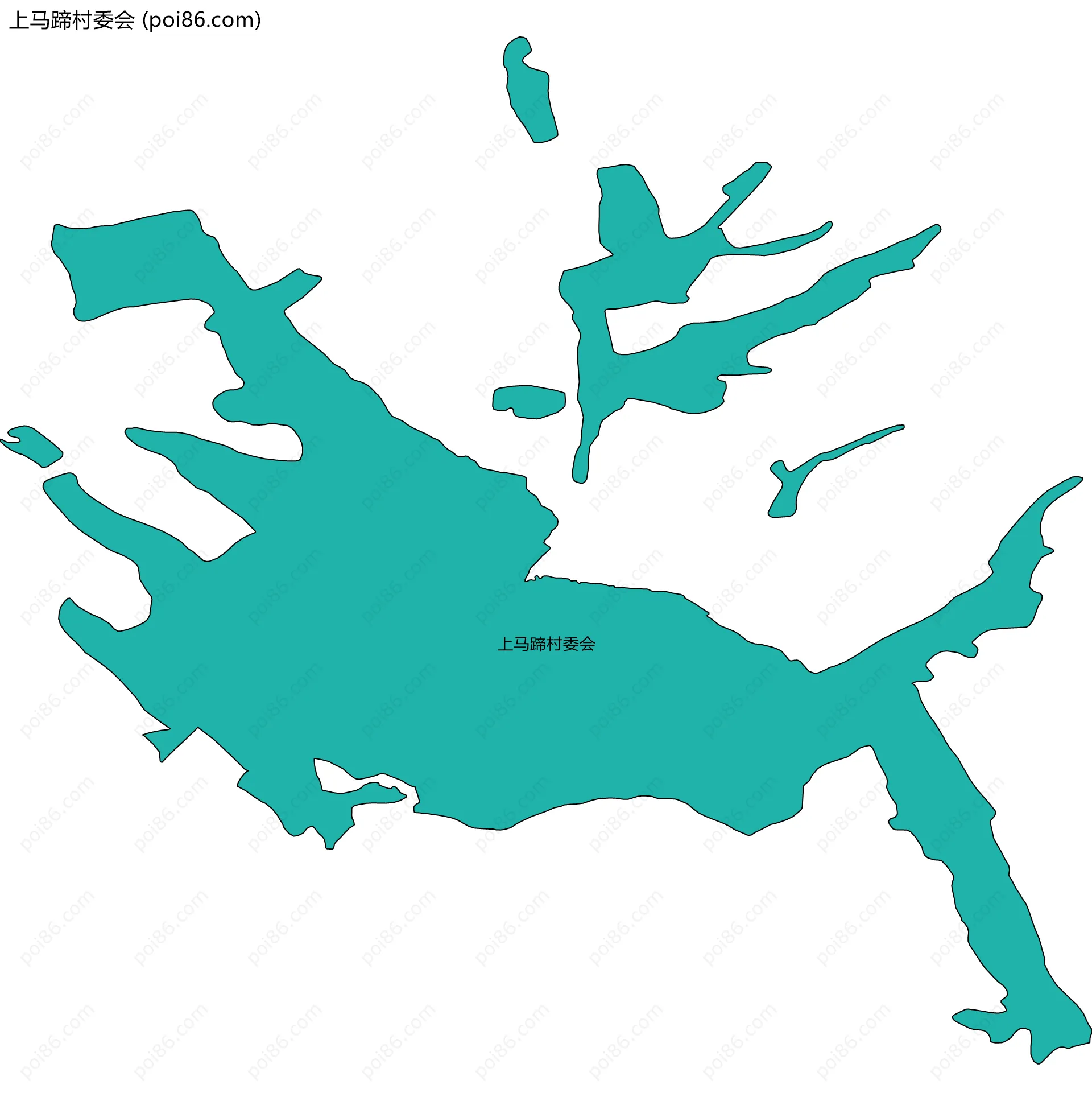 上马蹄村委会边界地图