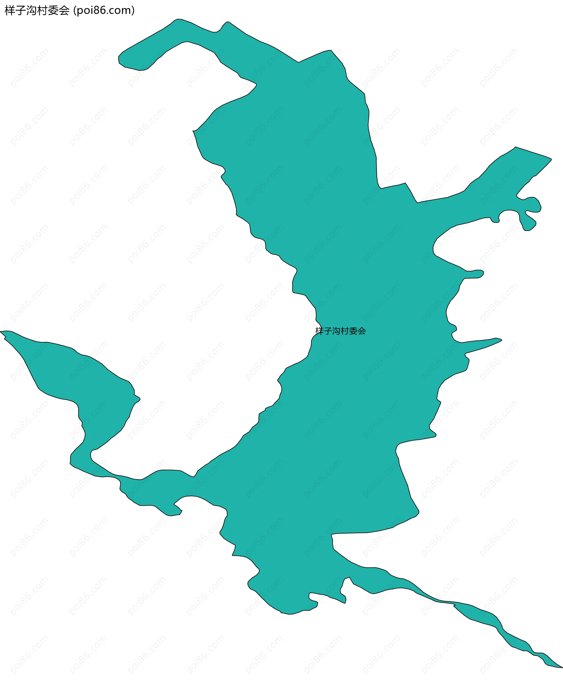 样子沟村委会边界地图