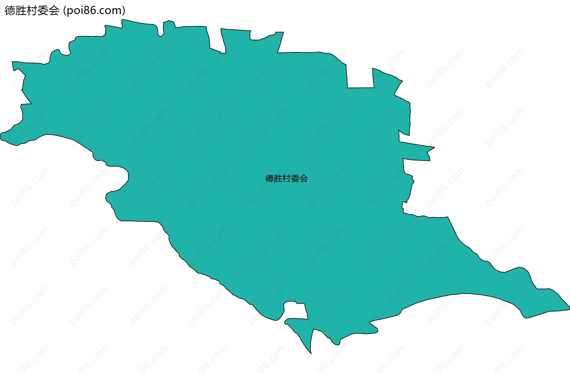 德胜村委会边界地图