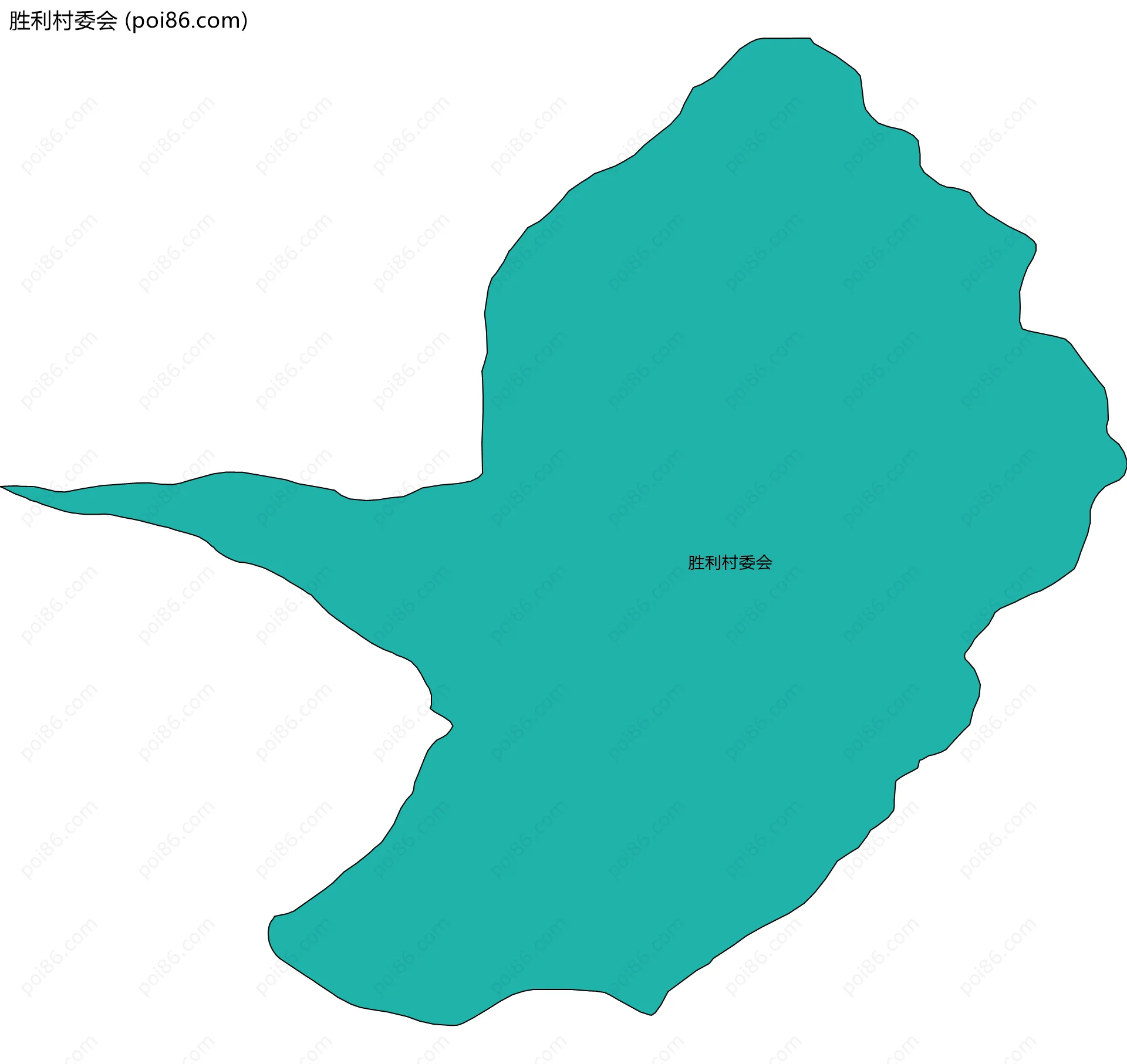 胜利村委会边界地图