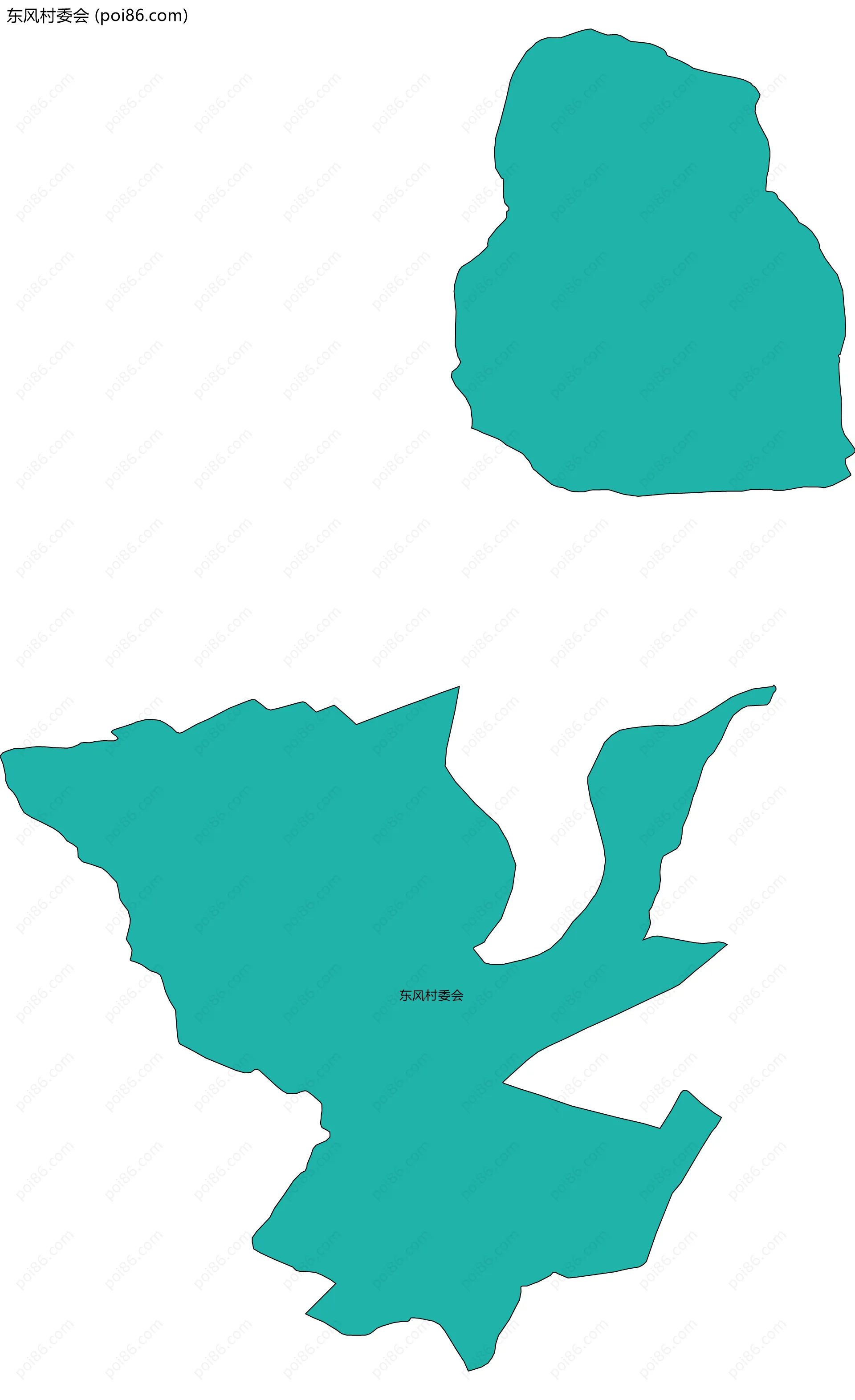 东风村委会边界地图