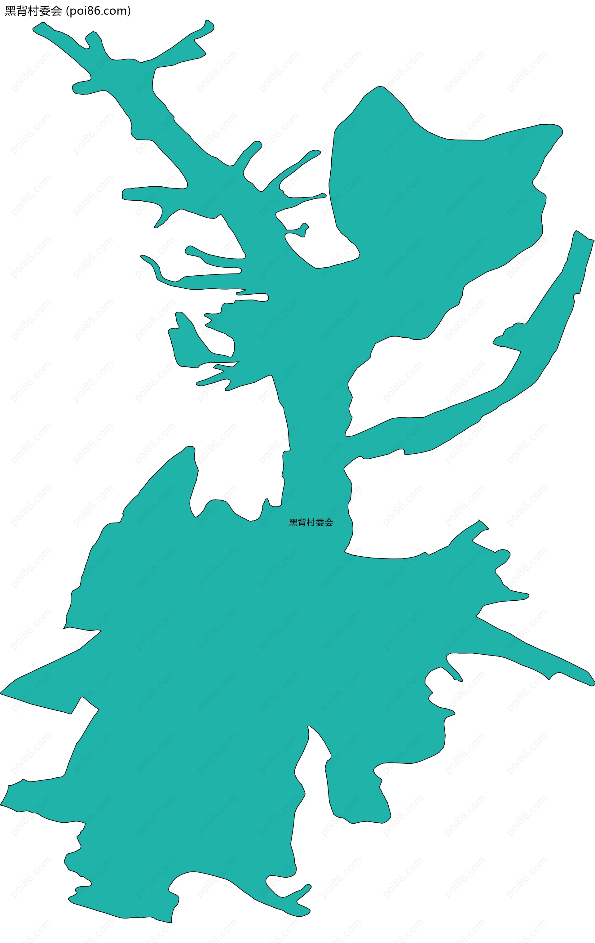 黑背村委会边界地图