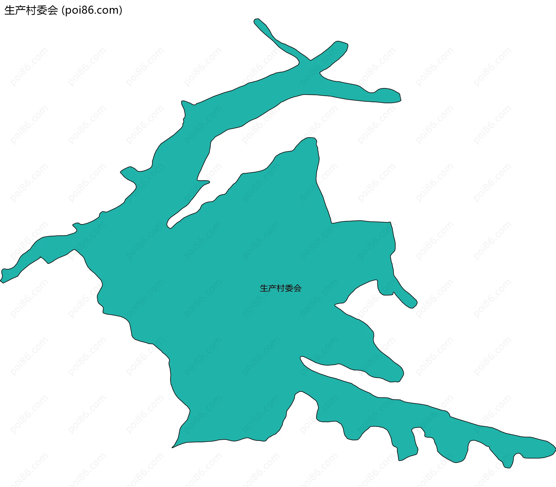 生产村委会边界地图